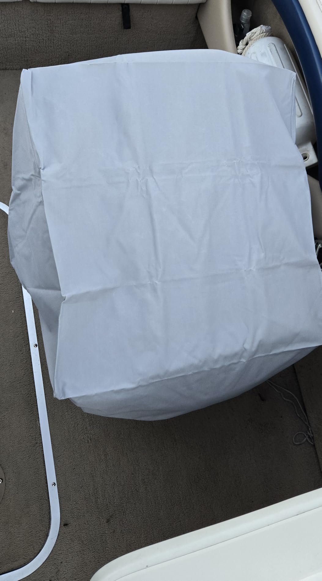 2 Pack Boat Seat Covers - Waterproof 900D Heavy Duty Boat Folding Chair Cover - 18W x 20D x 14H inch, Grey. customer photo 2