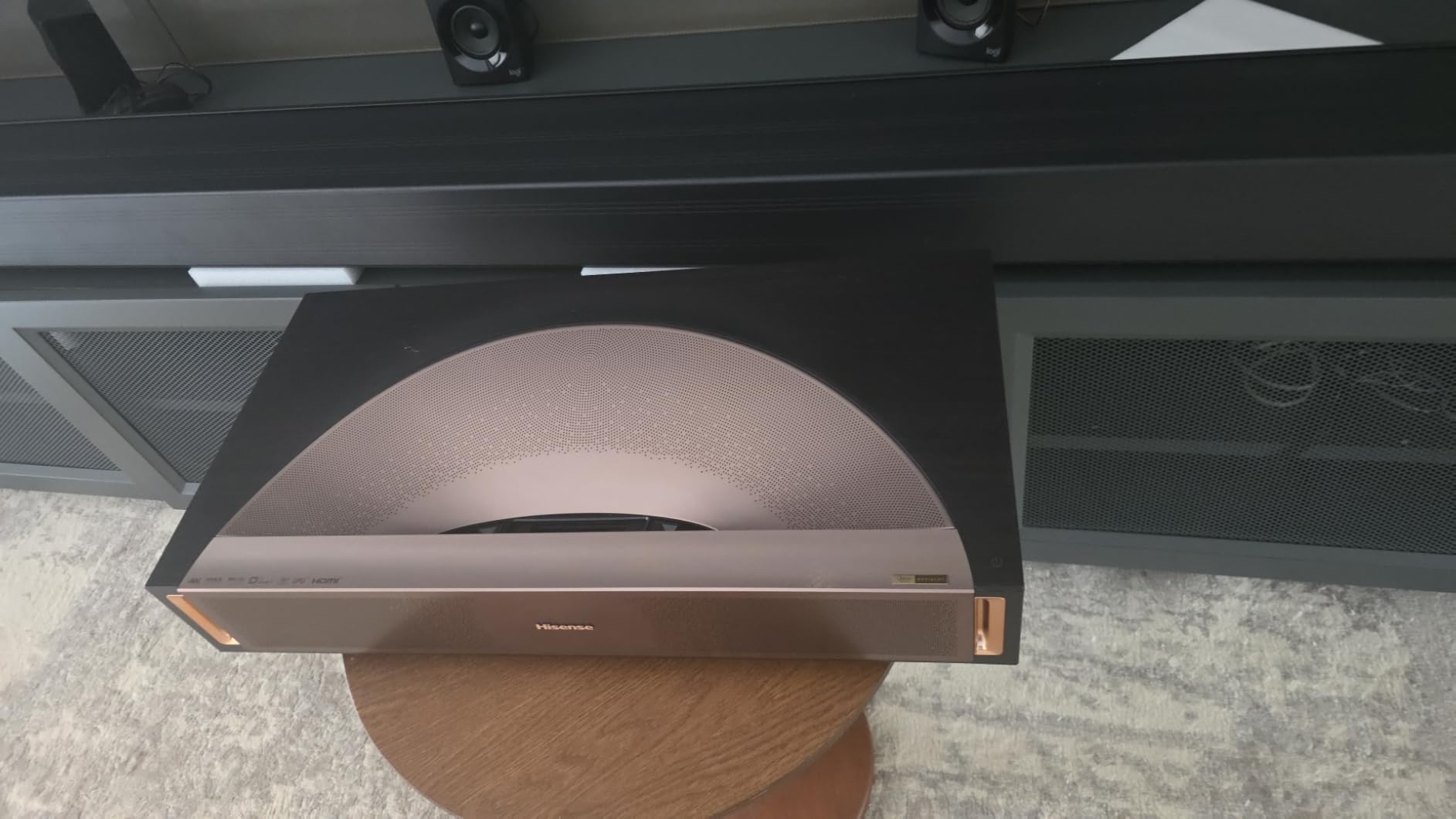 L9Q Ultra Short Throw Triple Laser Projector, 4K UHD, 5,000 Lumens, 5000:1 Contrast, 80