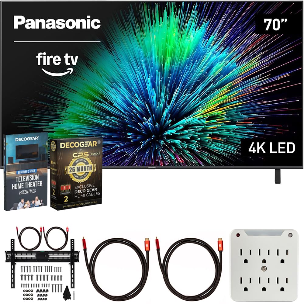 Panasonic TV-70W70BP W70 Series 70 inch LED 4K Ultra HD Smart Fire TV Bundle with 2X HDMI 2.0 Cable, TV Wall Mount, 6-Outlet Surge Adapter, Theater Essentials and Exclusive 26 Month Protection Pack customer photo 1