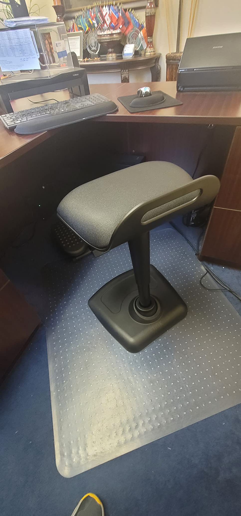 CoreChair - Ergonomic Armless Office Chair for Active Sitting, Core Support & Posture - Adjustable Seat Height & Depth - Compact Task Chair for Home Office Desk - 250 lb Capacity (Black) customer photo 1