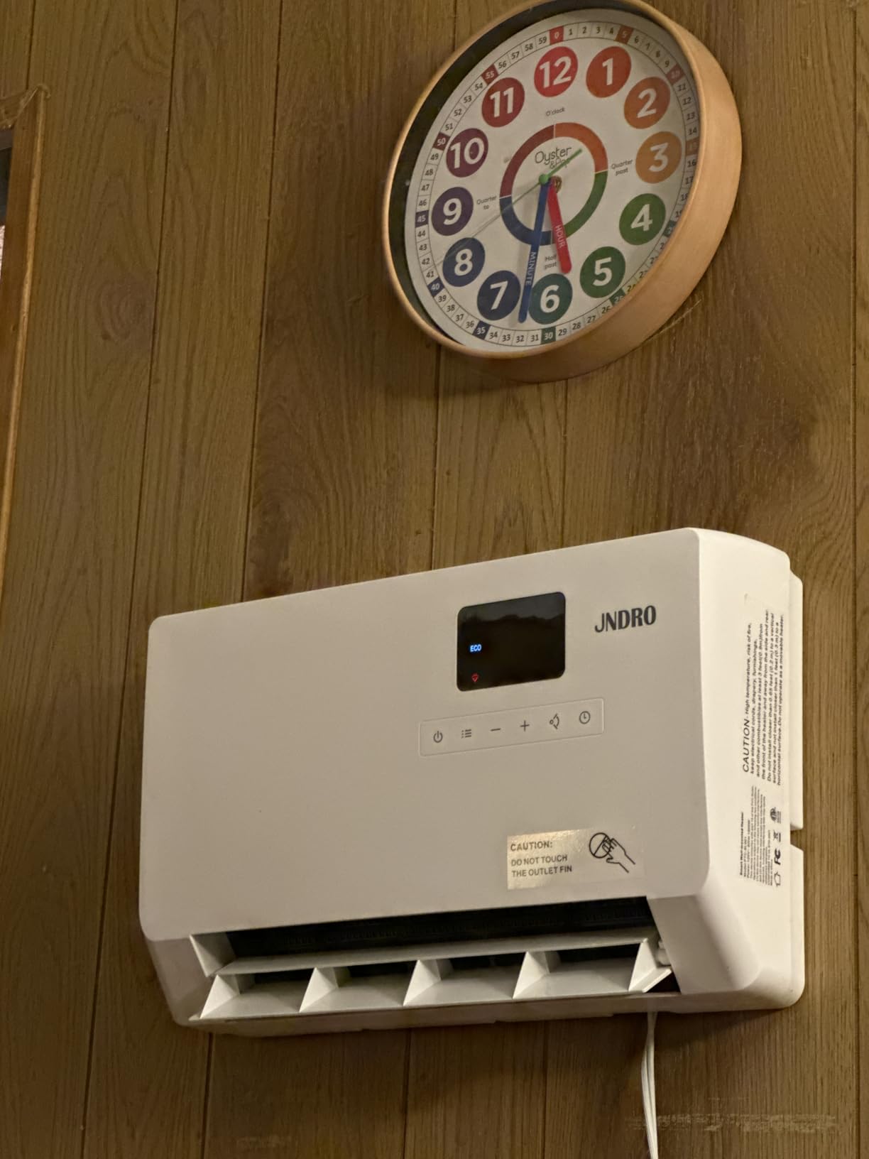 Wall-Mounted Space Heater with ECO Thermostat and Remote Control, LED Display, 60°/90°/120° Oscillation Modes, 24-Hour Timer, Indoor Electric Space Heater customer photo 2