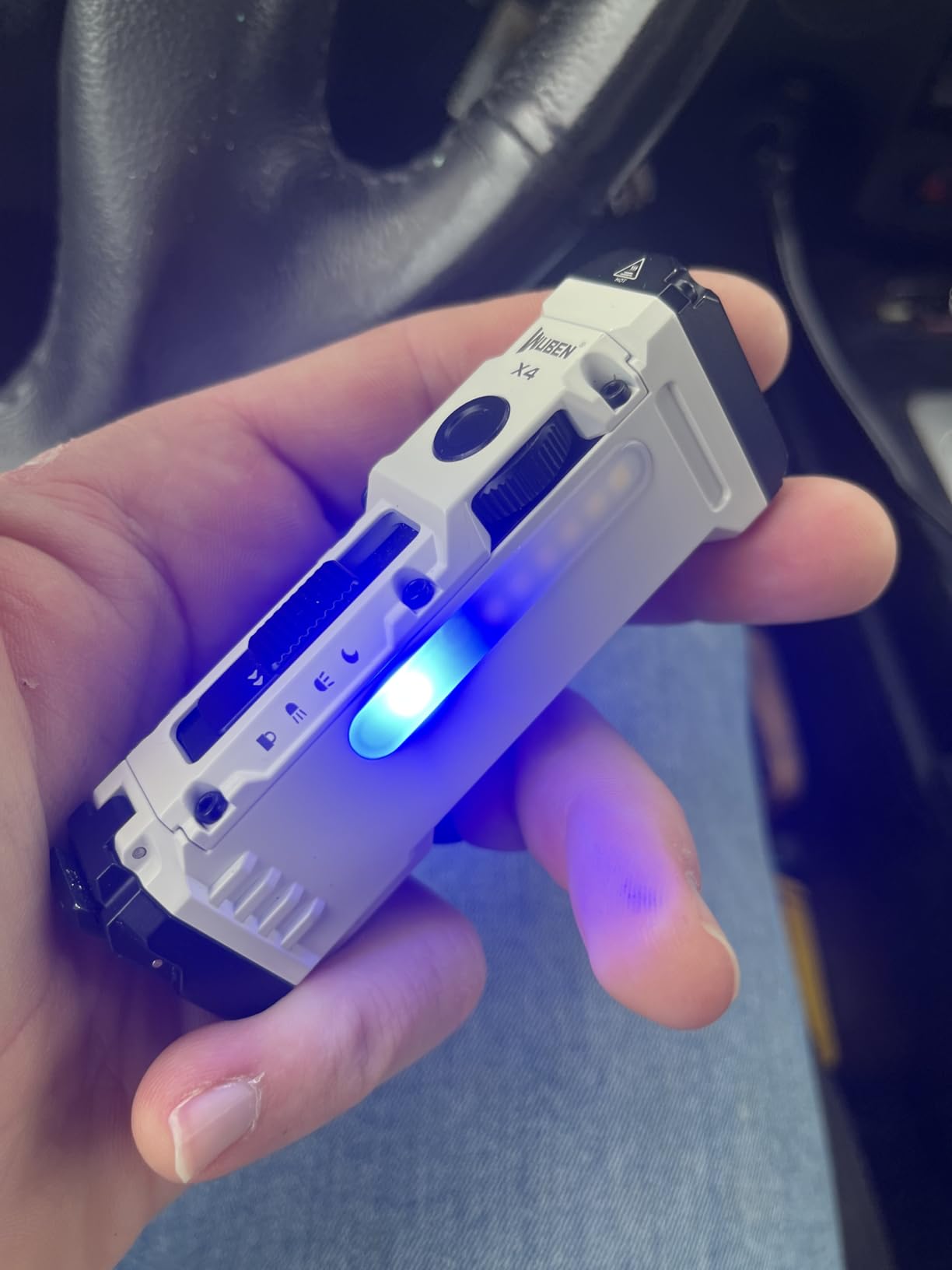 WUBEN X4 EDC Rechargeable Flashlight with RGB Light, 1500 Lumens Mini Flashlight with Tactical Switch and Magnetic customer photo 1