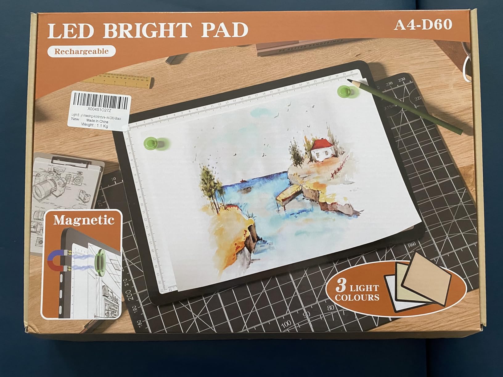 Rechargeable A4 Light Box for Tracing,Bawaslom LED Light Pad with Adjustable Stand and Strong Magnets,Ultra-Thin & Bright Tracing Board for Diamond Art,Sketching,Vinyl Weeding,Architectural Design customer photo 2