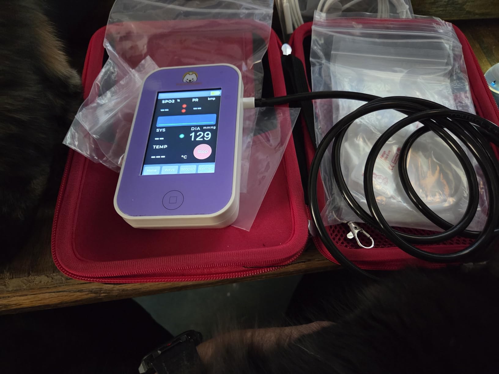 Veterinary Monitor: Pets Vital Signs of spo2,Pulse Rate,Temperature and Blood Pressure Monitoring Dog or cat Blood Pressure Color Touch Screen Monitor customer photo 2