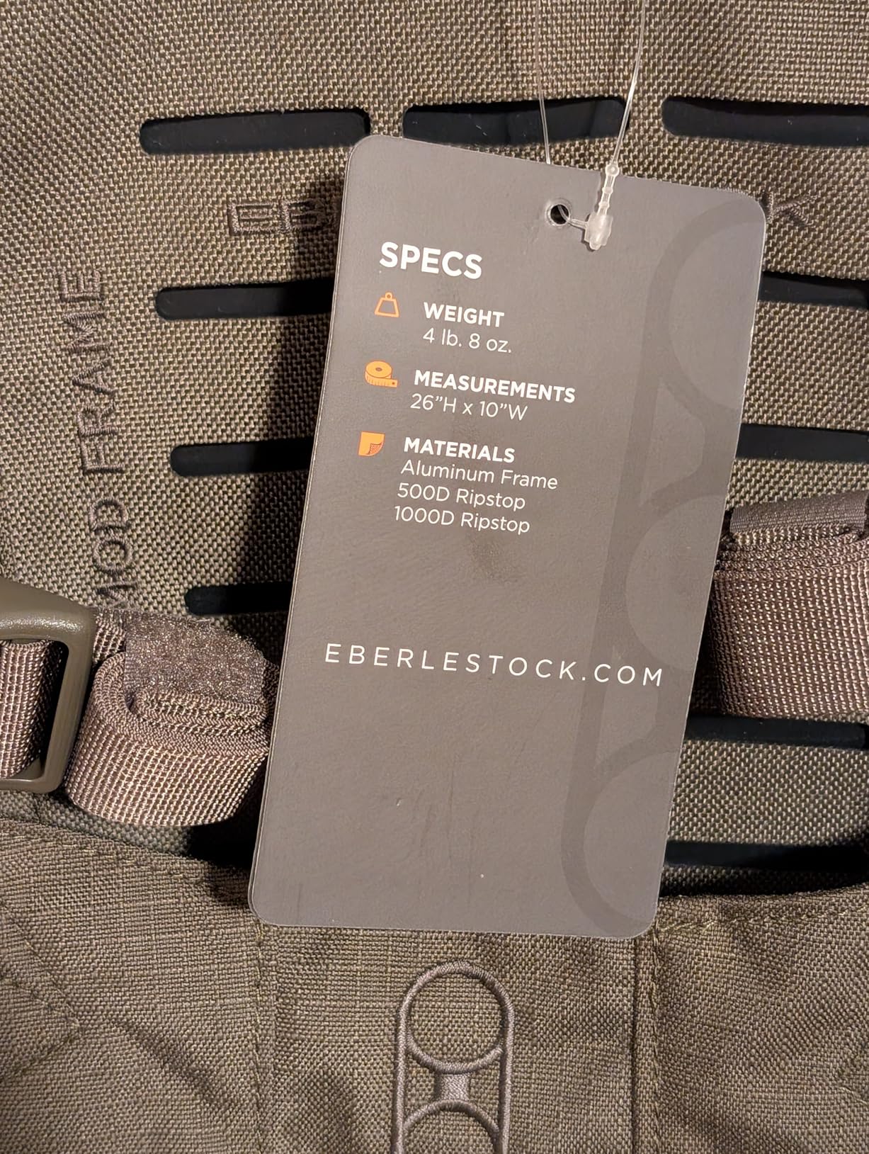 Eberlestock Modframe Hunting Pack Frame - Ultra-Durable, Lightweight Modular Backpack System - Adjustable Fit, Load Shelf, and Compression Straps - Compatible with EMOD Accessories - Military Green customer photo 1