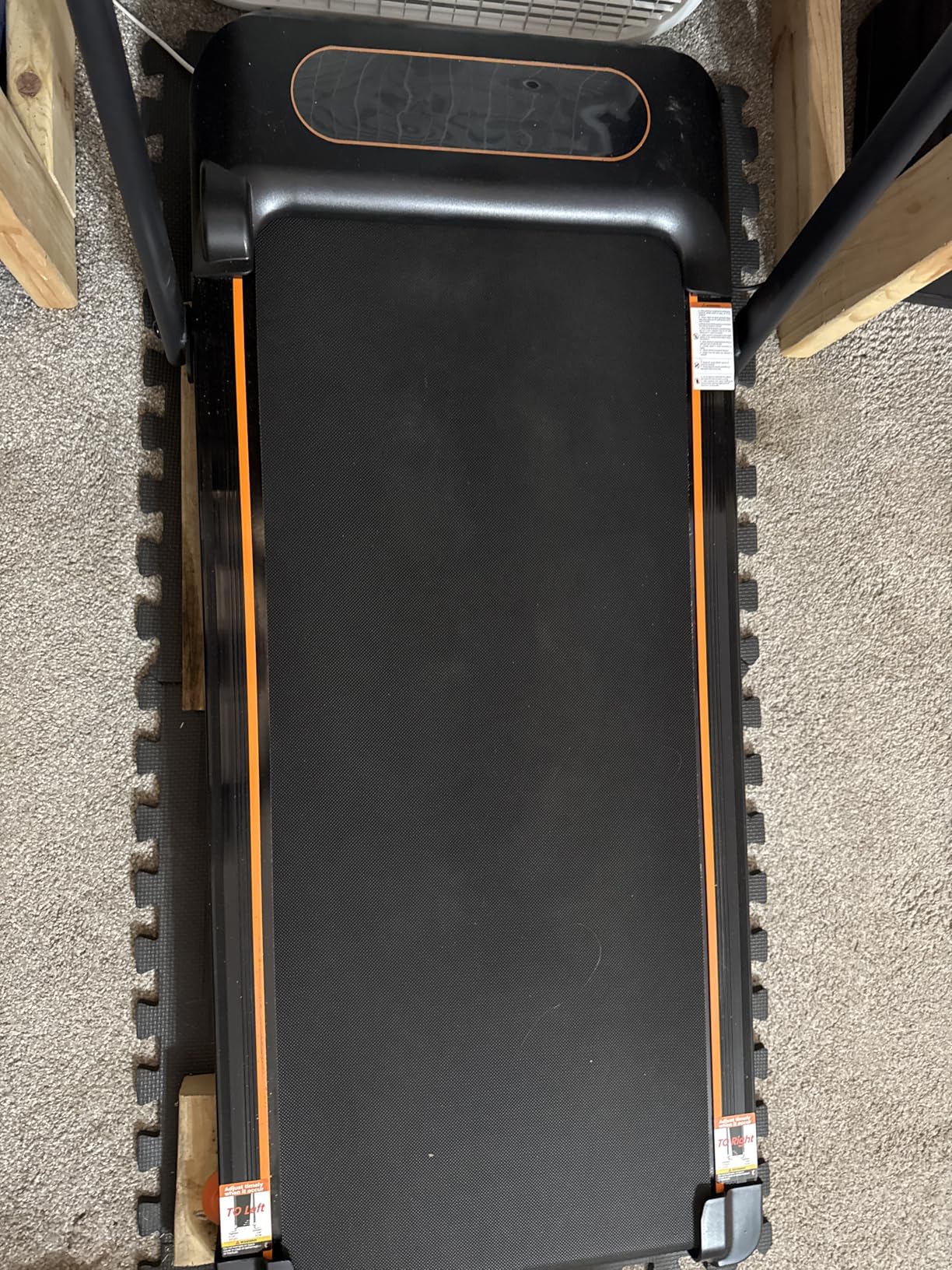 Walking Pad Treadmill with 12% Incline & Dual LED Display, 4 in 1 Walking Pad with Handle Bar, 3.5HP Foldable Under Desk Treadmill, Portable Treadmills for Home 350LBS, 4 Adjustable Incline, RGB Light customer photo 1