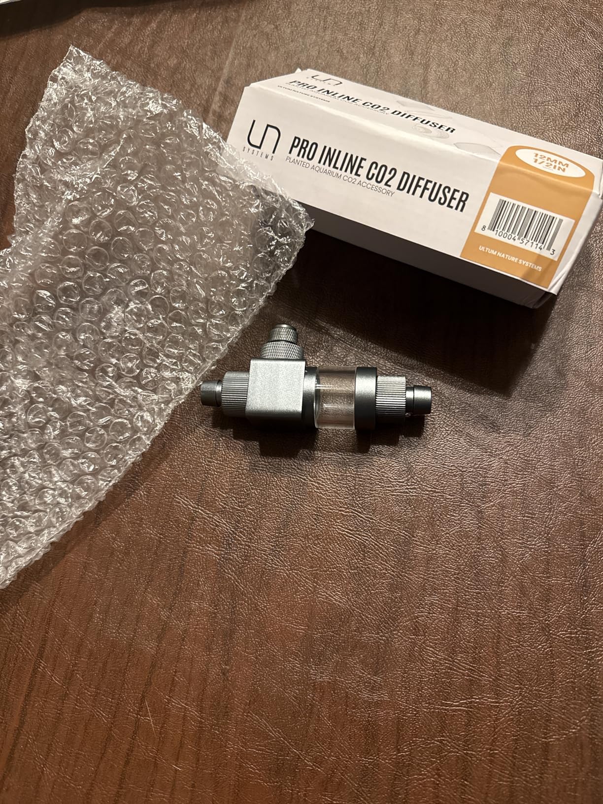 UNS Pro Inline CO2 Diffuser - Aluminum, High Gas Dissolution Diffuser for Freshwater Planted Aquarium - Aquascaping Tank External Canister Filter Accessory for 5/8in or 16ID Tubing- Space Gray, 16mm customer photo 2