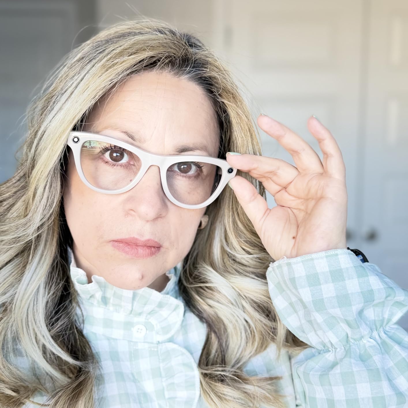 Ray-Ban Meta (Gen 2), Skyler, Shiny Black | Smart AI Glasses for Men, Women - 2x Battery Life - 3K Ultra HD Resolution - 12 MP Ultra-Wide Camera, Audio, Video - Green Lenses - Wearable Technology customer photo 1