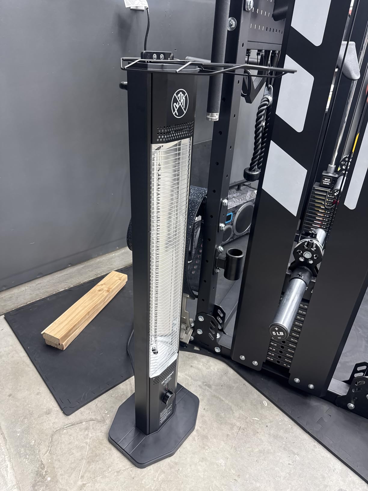 Outdoor Electric Patio Heater, 42-inch 1500W Infrared Tower Heater with 9 Heat Settings & 9H Timer, IPX5 Waterproof customer photo 2