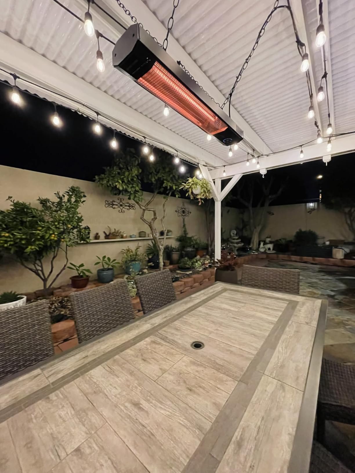 Wall-Mounted Electric Patio Heater, 34