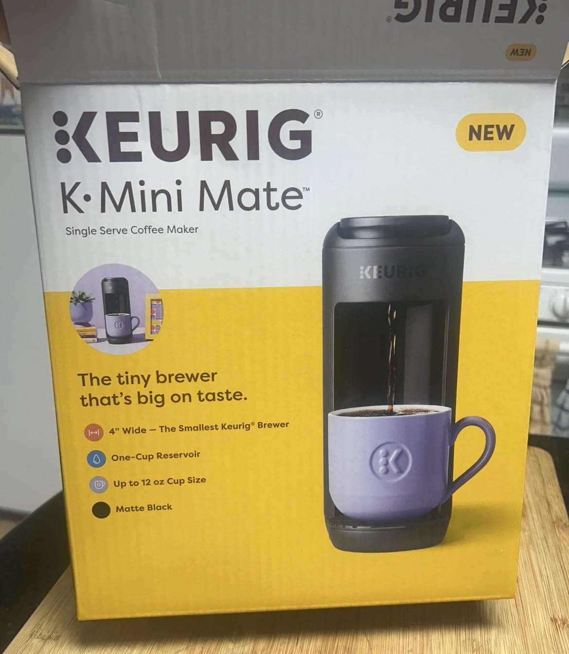 K-Mini Mate Single Serve K-Cup Pod Coffee Maker, Brews Up to 12 oz Cup, Compact Portable Coffee Machine for Small Spaces, Great for Dorms & Offices, Black customer photo 2
