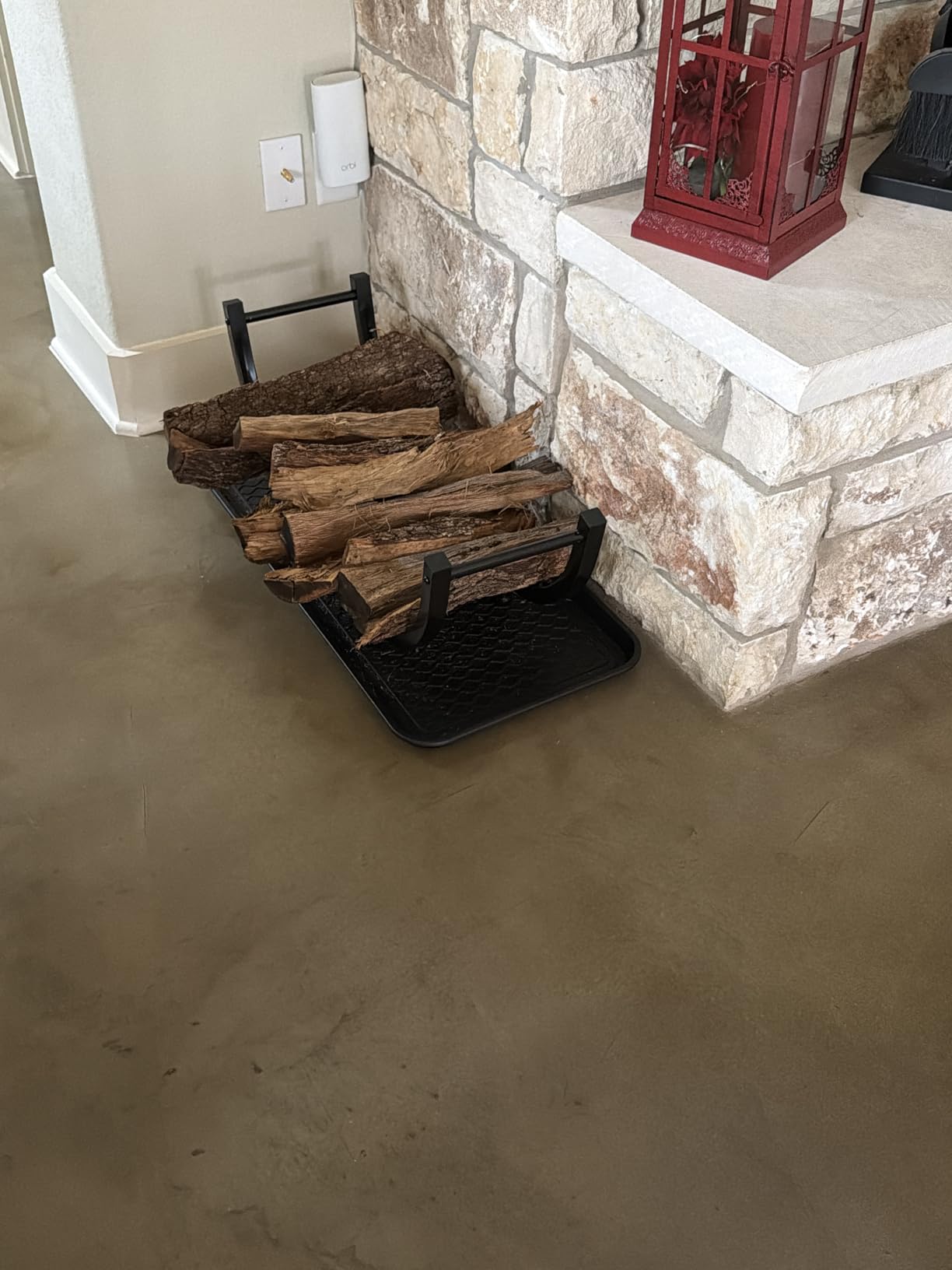 Firewood Rack Outdoor, 29 inch, Indoor Firewood Storage Holder, Log Holders for Firewood, Black customer photo 2
