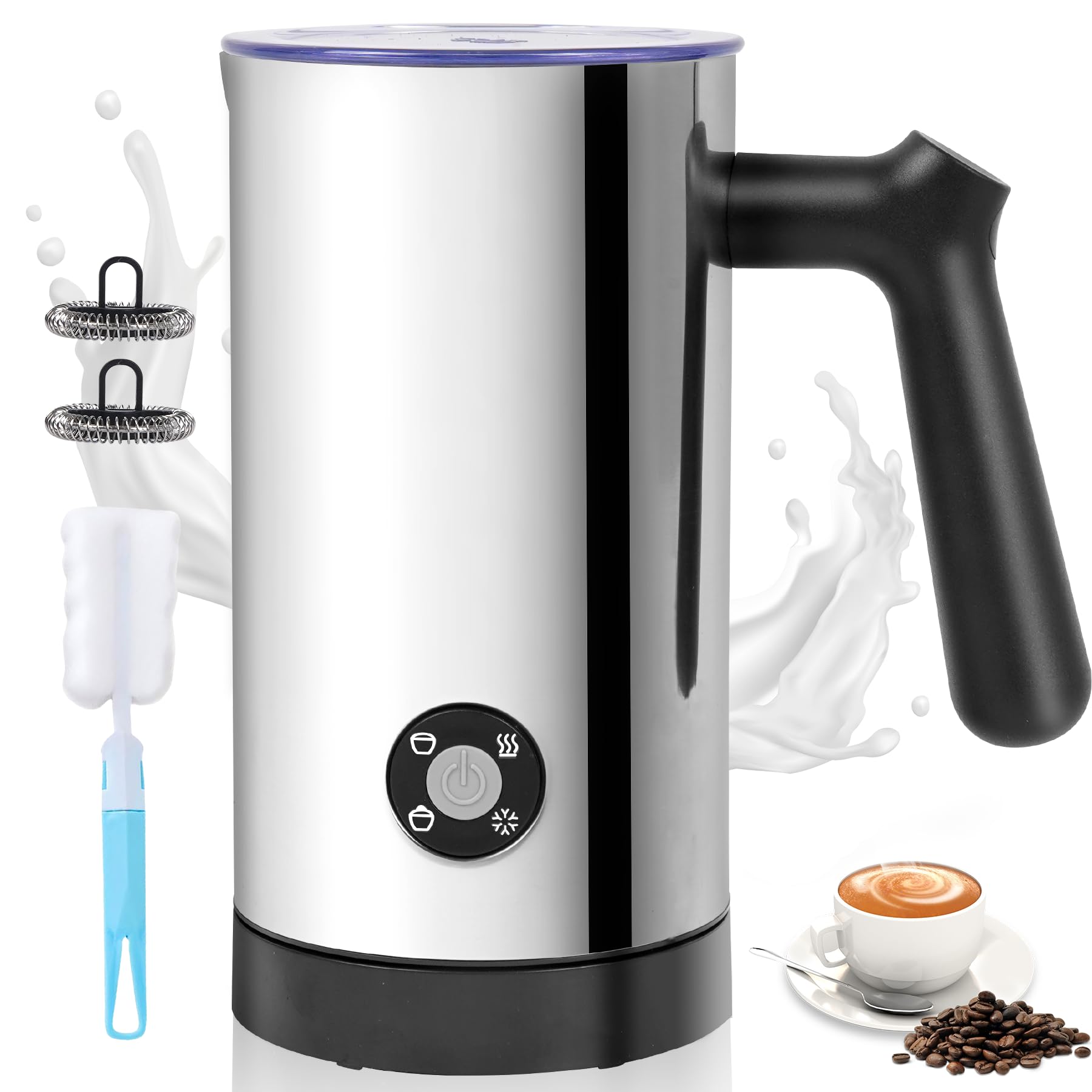 Electric Milk Frother, 4 in 1 Milk Steamer,11.8oz/350ml Automatic Warm and Cold Foam Maker for Coffee,Latte, Cappuccino, Macchiato, Hot Chocolate customer photo 1