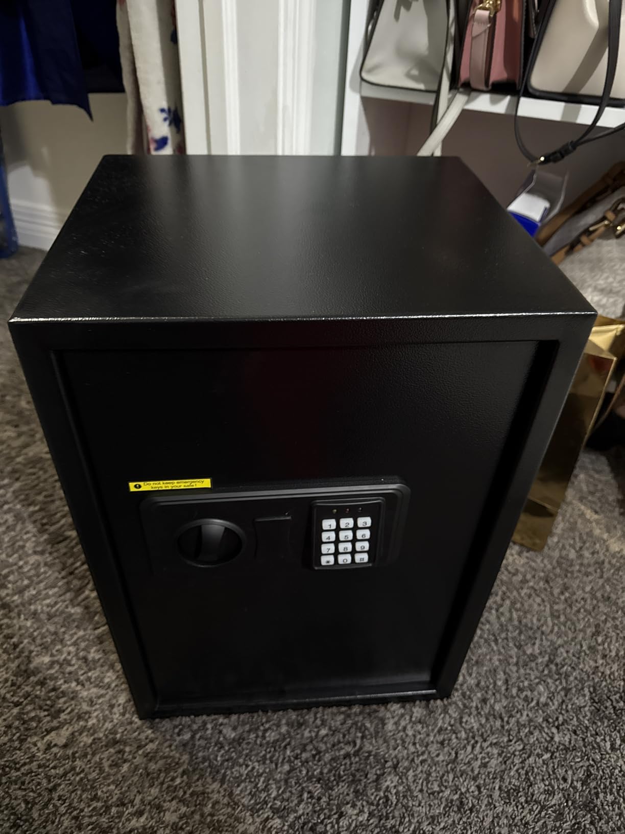 3.3 Cuft Large Home Safes Water and Fireproof, Fire proof Safes for Home Use, Anti-Theft Security Safe Box With Digital Keypad & Removable Shelf and Led Light, Money Safes for Documents Valuables customer photo 1