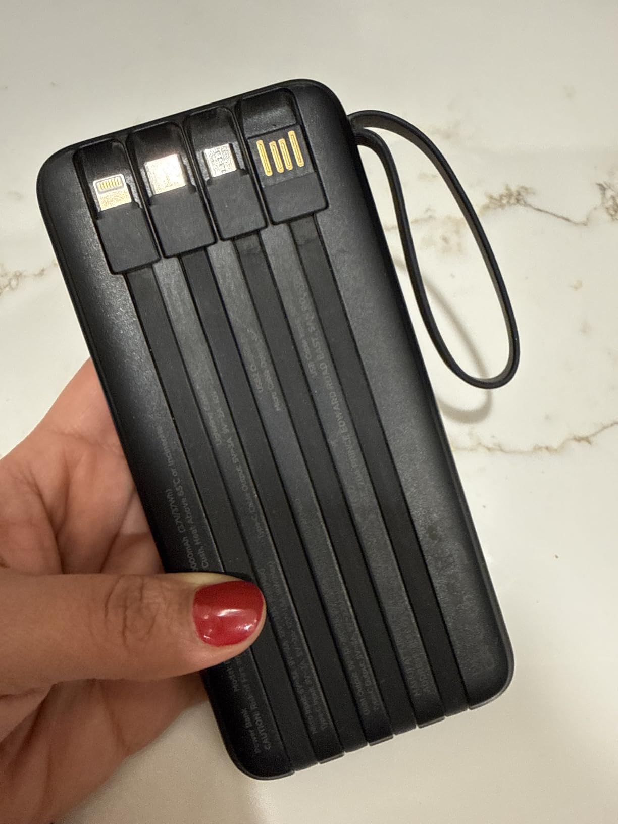 Power Bank, Portable Charger with Built in Cable Fast Charging Battery Pack customer photo 2