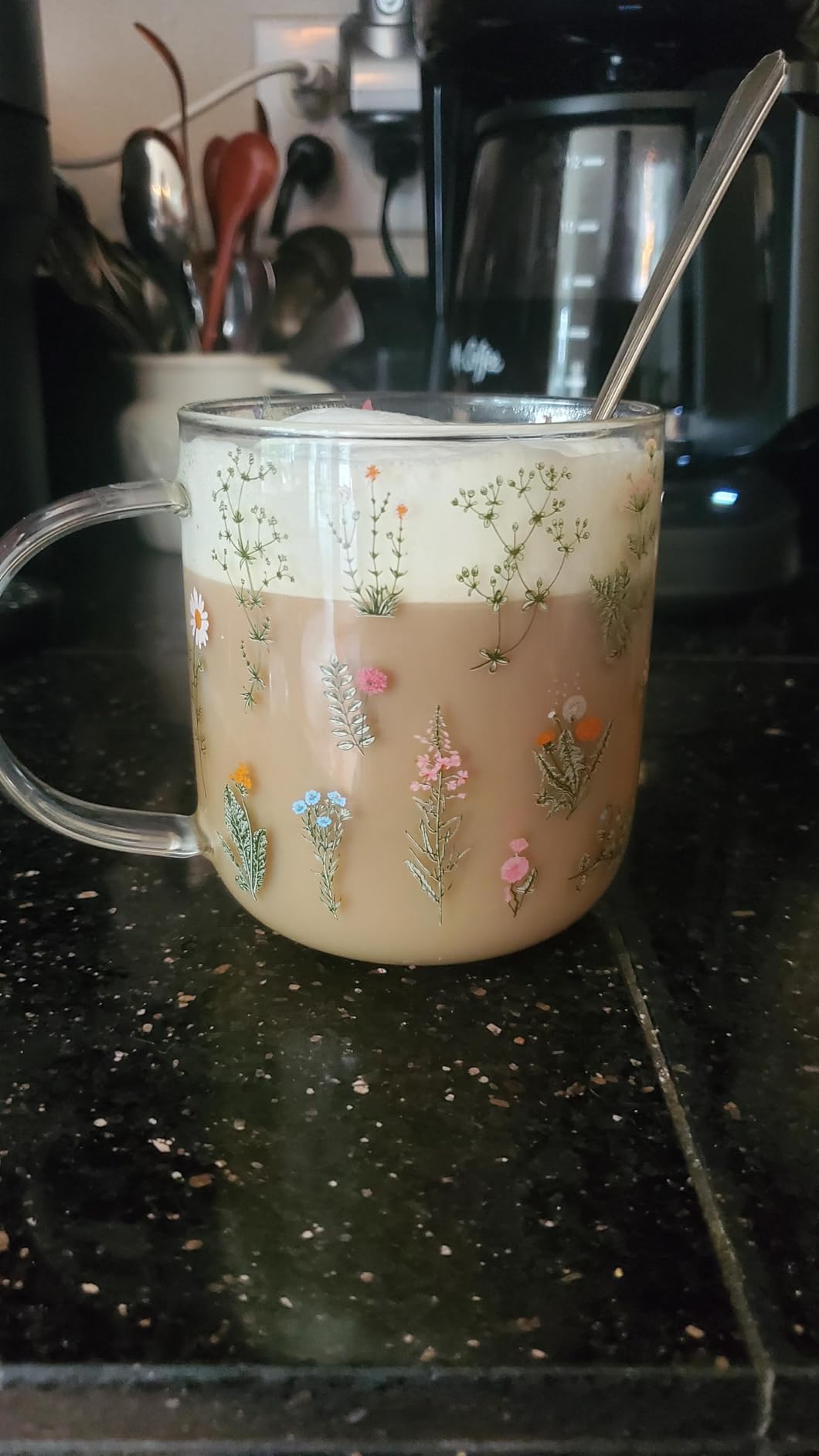 4-in-1 Milk Frother, Electric Milk Frother and Steamer with LED Touch Screen, Ceramic Lining Bottom, Milk Warmer 13.52oz for Lattes, Cappuccinos, and Macchiatos at Home, White customer photo 1