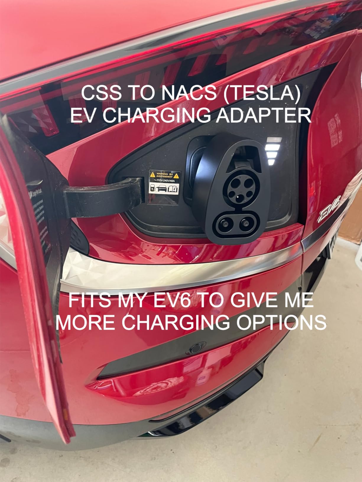 Lectron CCS to NACS Adapter for Tesla Model S, 3, X, Y & All NACS EVs (500A / 1,000V) - UL 2252 Certified CCS1 Fast Charger Adapter - Not Compatible with Cybertruck (Black) customer photo 1