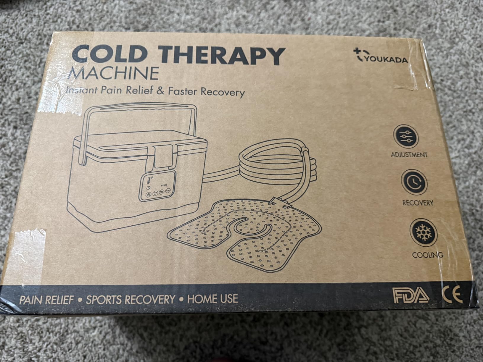 Cold Therapy Machine for Post-Surgery & Sports Injuries, Ice Machine for Knee After Surgery with Digital Control, Ideal for Knee, Shoulder, Back Pain Relief customer photo 2
