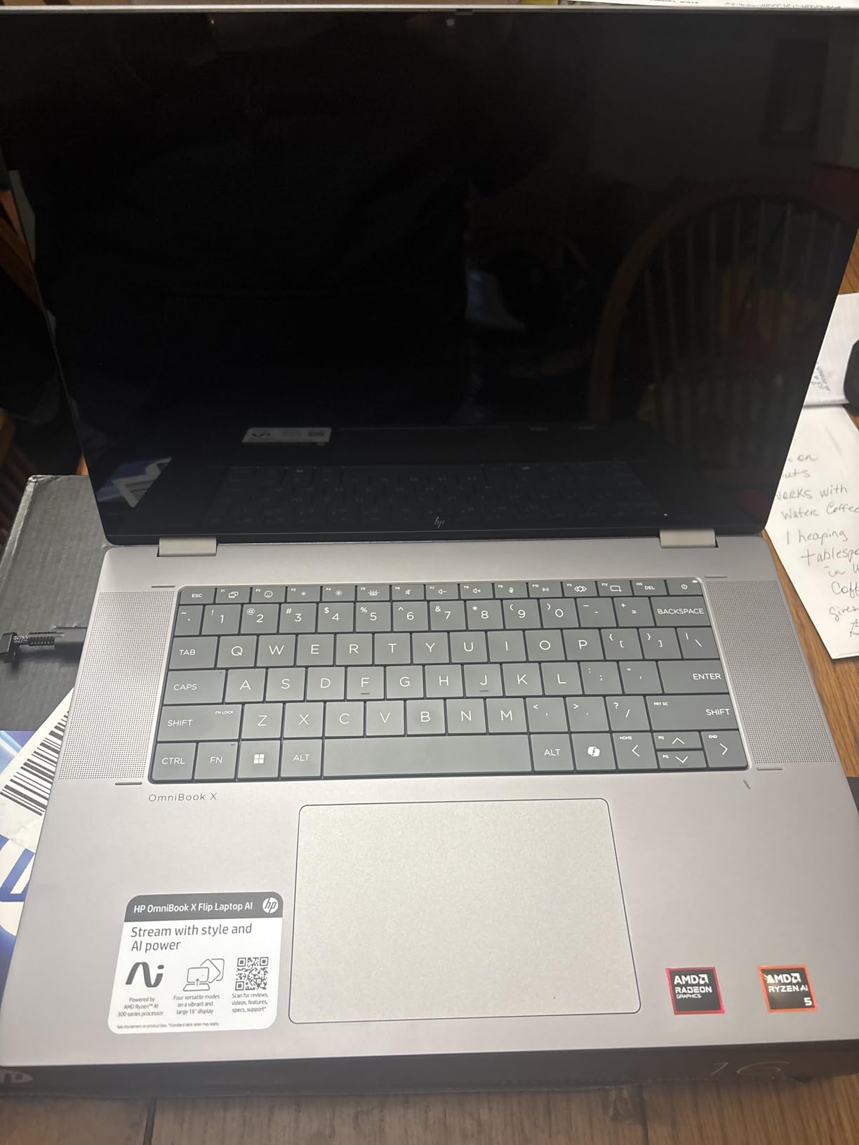HP OmniBook X FILP Copilot+ PC 16 inch 2K Touch 2-in-1 Laptop, AMD Ryzen AI 5 340, 16GB DDR5 RAM, 512GB SSD, Backlit KB, Copilot+ PC, Windows 11 Home, Meteor Silver customer photo 1