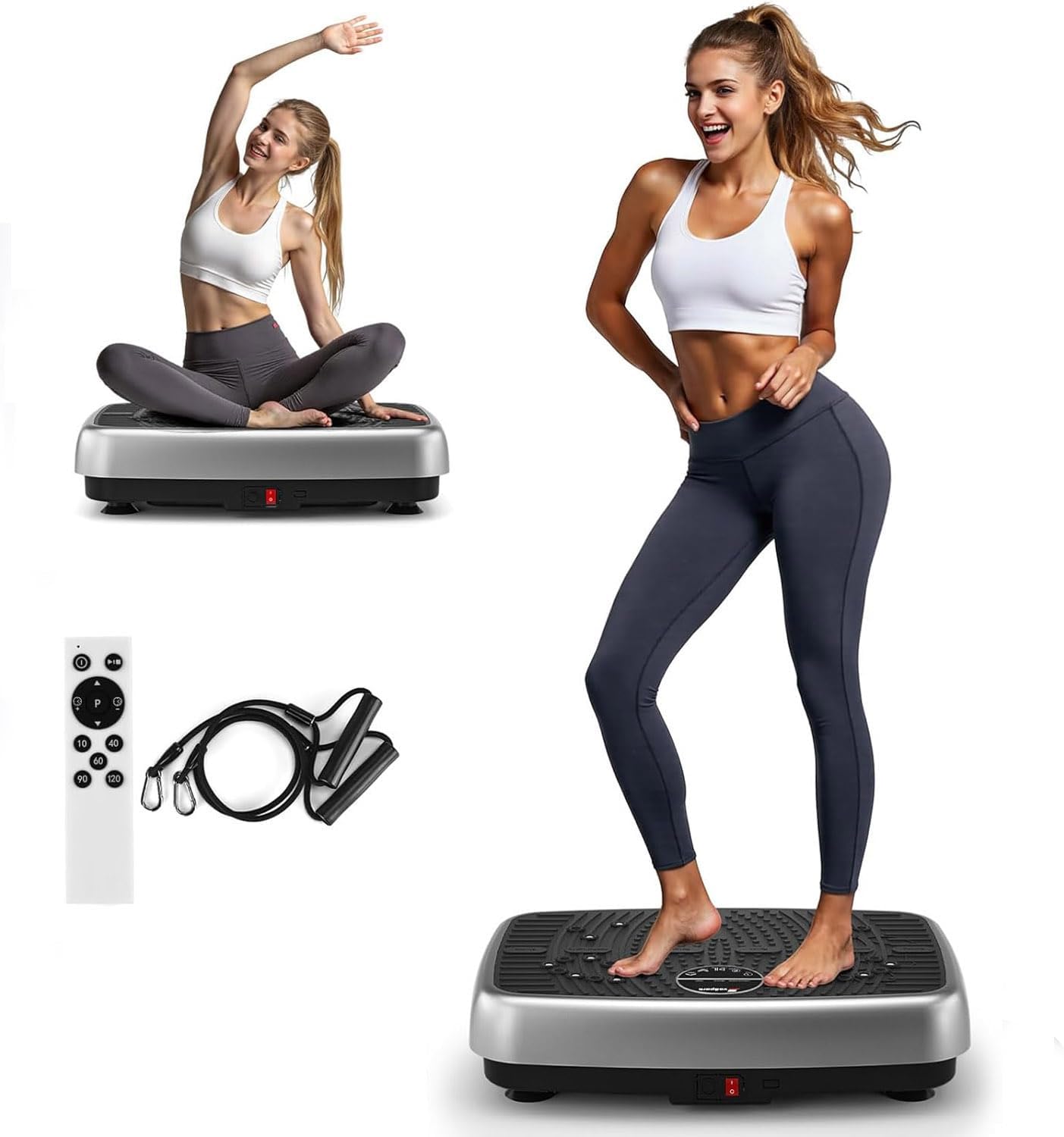 Vibration Plate Exercise Machine, 2026 EvoSpark Dual Motor Vibration Plate for Lymphatic Drainage, 3D & 4D Whole Body Vibration Plates for Weight Loss, Shaker Workout Equipment for Women Men Home customer photo 1