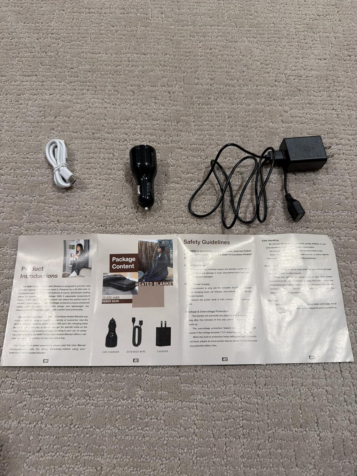 Cordless Heated Blanket Battery Powered; USB Wearable Portable Heated Throw Blanket with Hood, 20000 mAh Battery, 9 Heating Zone, 3-Level; Portable Heated Shawl Cordless; Camping (Warm Stone Gray) customer photo 2