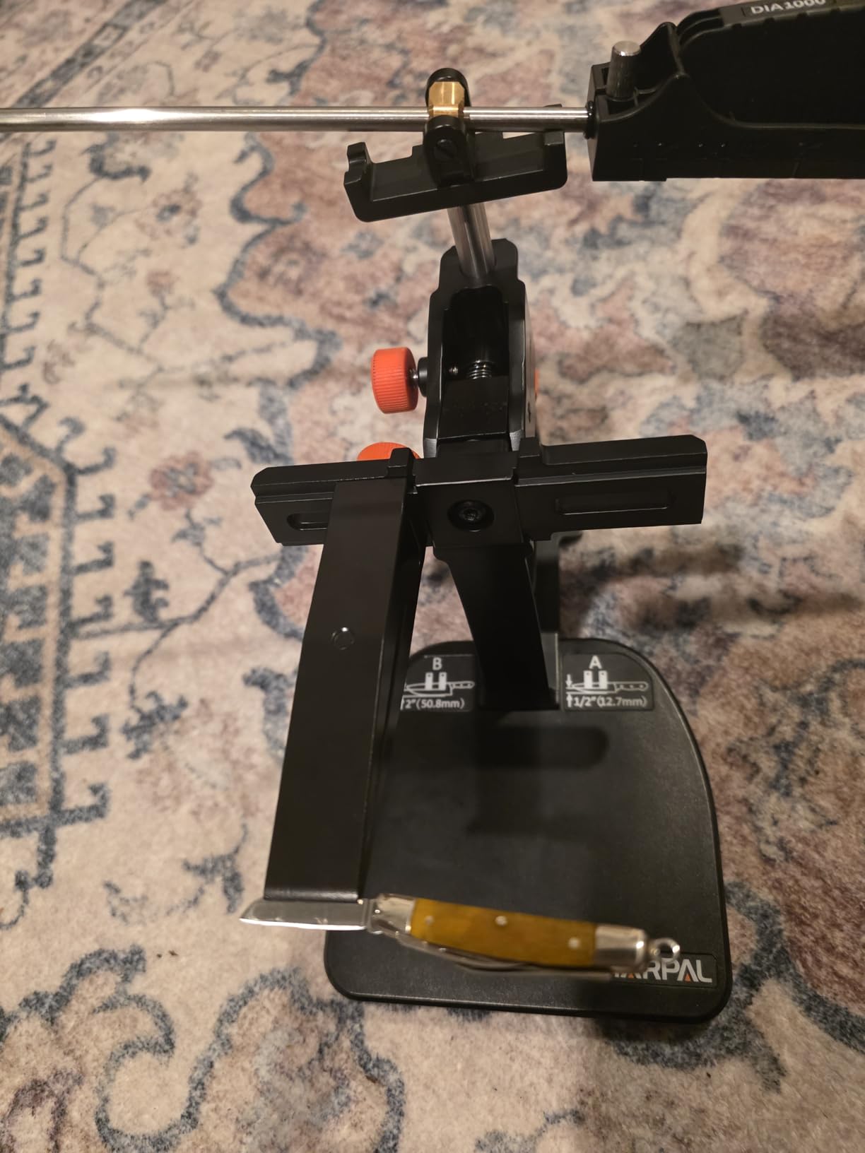 SHARPAL 202H Precision Knife Sharpening System - Adjustable Angle 10-35 degrees, 7 Abrasive Plates (Diamond 220/325/600/1000, Whetstone 3000/6000, Leather Strop) with Giftable Carry Case customer photo 2