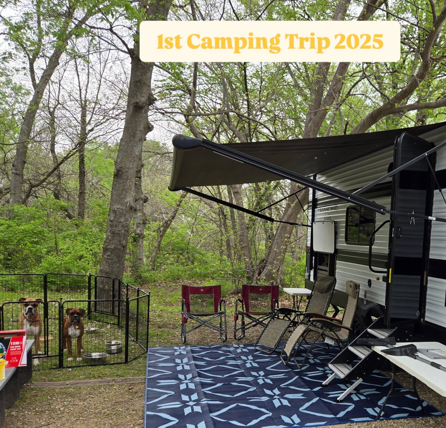 Kohree RV Outdoor Rug 8x10 Reversible, Waterproof Patio Mat with 4 Stakes & UV Fade Resistant, Non-Slip Outdoor Camping Mat for Deck, Picnic, Backyard, Includes Carry Bag (Black & Brown) customer photo 1