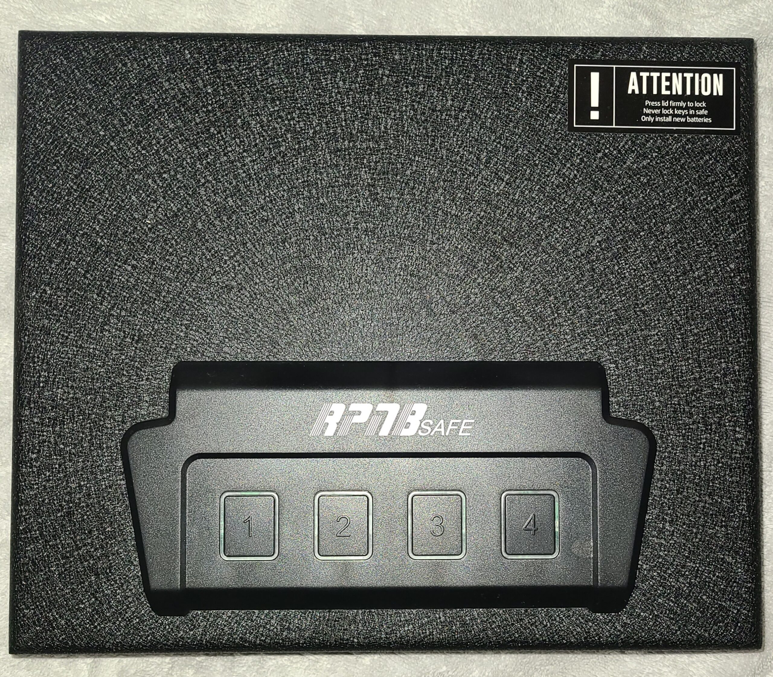 RPNB Smart Gun Safe, California DOJ Certified Biometric Gun Safe for Handgun, Heavy-Duty Pistol Safes with Biometric Fingerprint, Digital Keypad, Pop Open Lid, Armor Knight Series customer photo 2