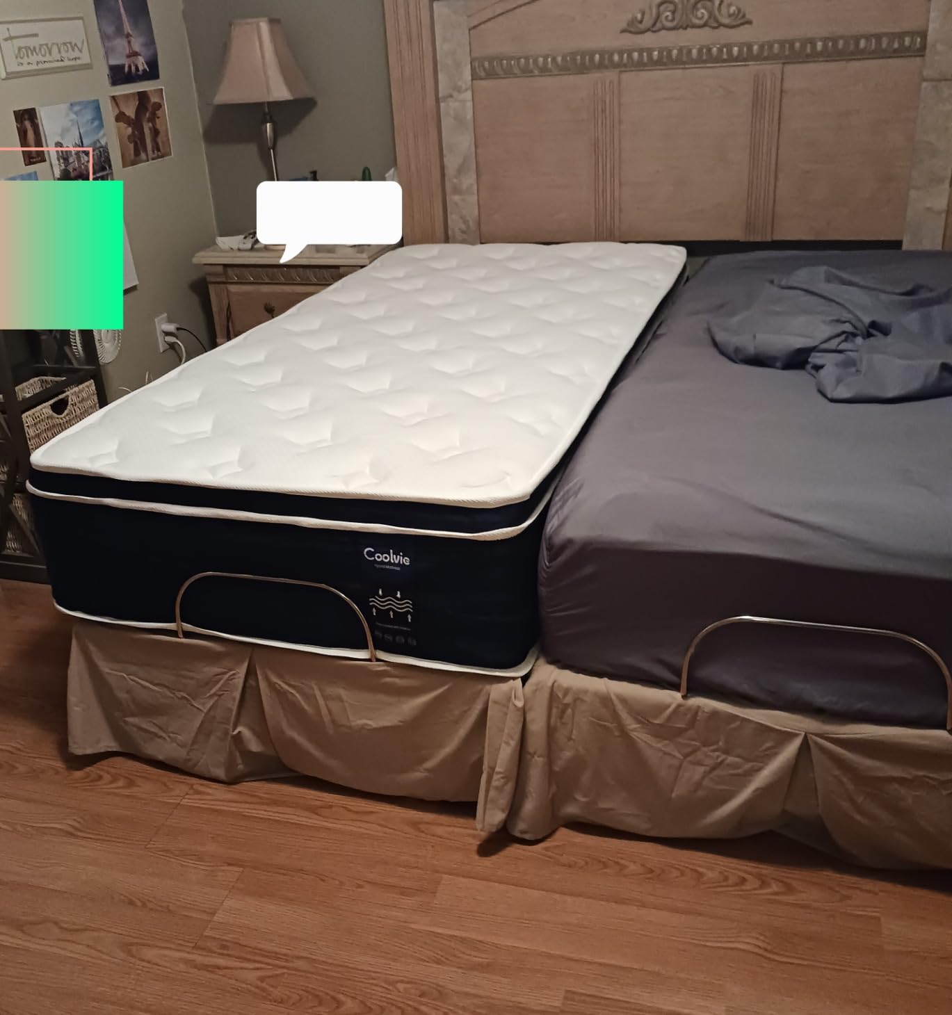 Coolvie King Size Mattress 14 Inch for Back Pain, Cooling Hybrid King Mattress in a Box, Certified Memory Foams & Fabric, Pressure Relief with Medium Firm Support, Pocket Spring for Motion Isolation customer photo 2