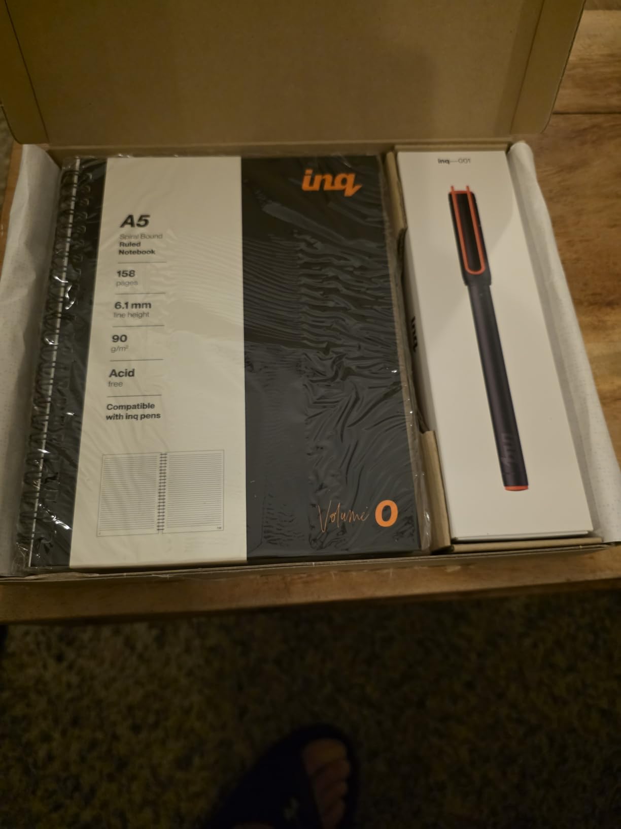 inq Smart Writing Set - Converts Handwriting to Text - Real Ink on Real Paper - AI Note Taking, Voice Recording and Transcription, For iPhone and Android - Smart Pen & Notebook (A5, Journal Size) customer photo 1