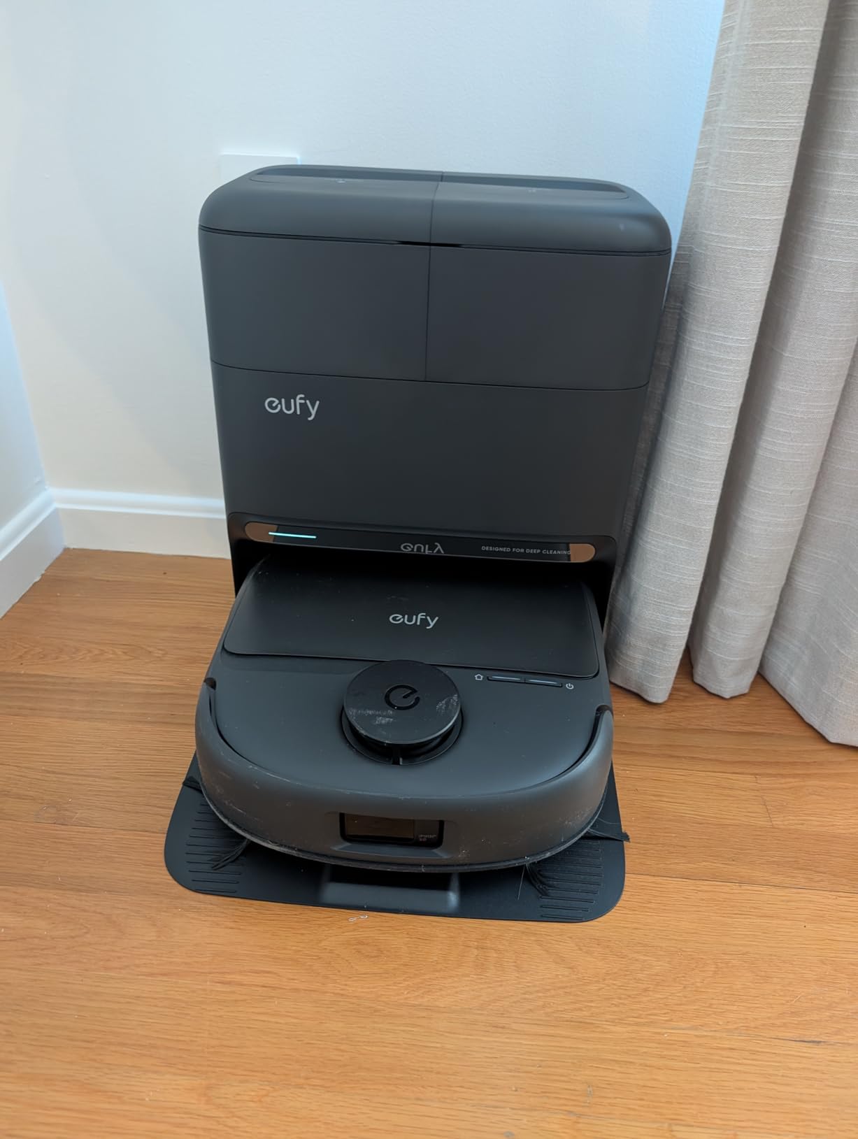 eufy C28 Robot Vacuum and Mop for Pet Hair, 15,000 Pa Suction, HydroJet Self-Cleaning Roller Mop, DuoSpiral Anti-Tangle Brush, All-in-One Auto-Empty Station, AI Obstacle Avoidance customer photo 1