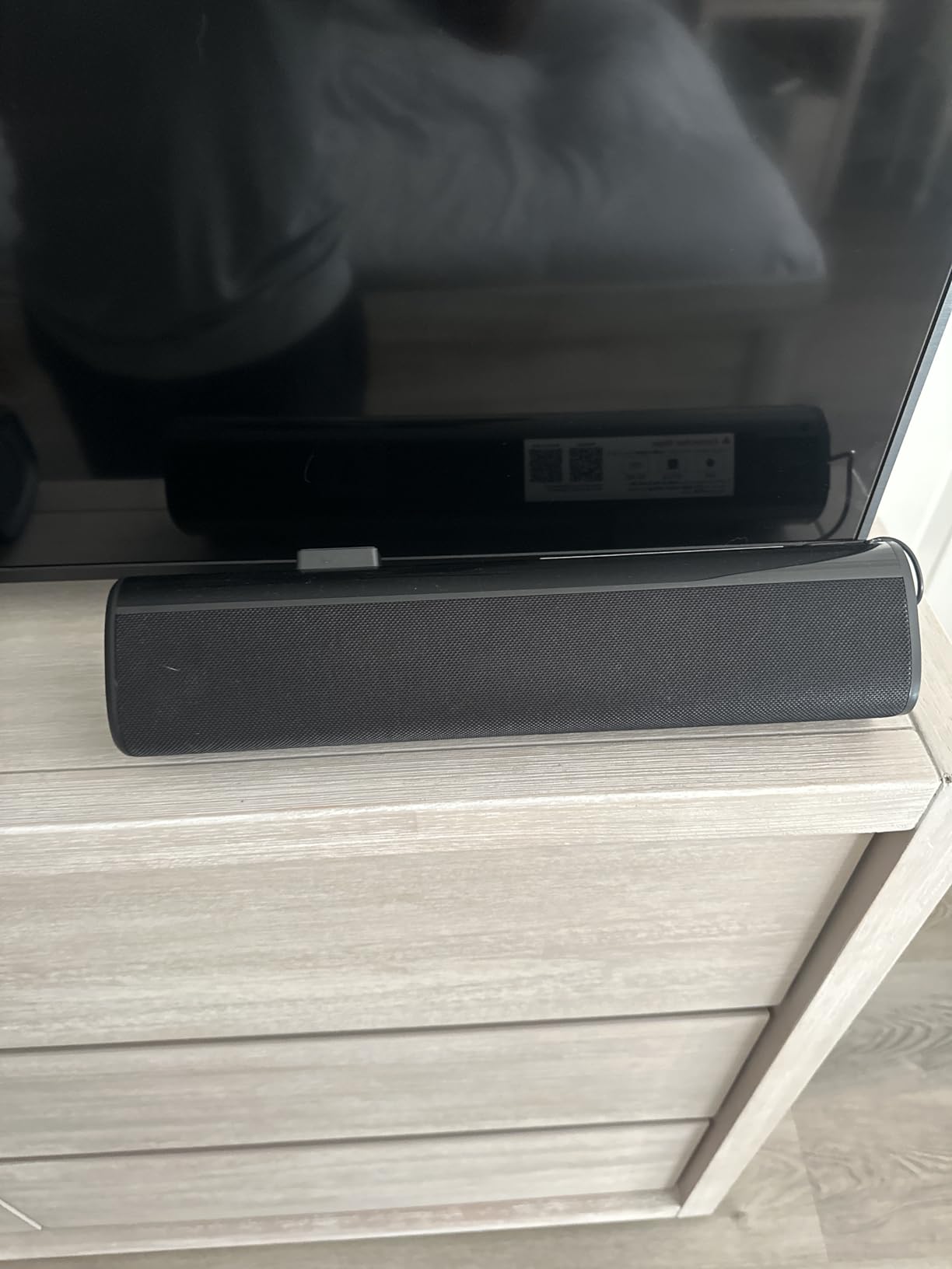 Puriom Sound Bar for Smart TV, 100W Sound Bar with Bluetooth 5.3/ARC/Opt/AUX Connect, 2-in-1 Detachable Home Soundbar, Home Theater Speaker & Bass Effect, for TV/PC/Projectors customer photo 2
