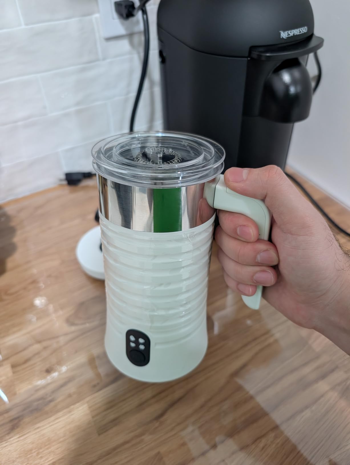 Milk Frother, Paris Rhône 4-in-1 Milk Steamer and Frother, Hot & Cold Foam Milk Warmer with Temperature Control, Auto Shut-Off Frothers for Coffee, Latte, Cappuccino, Macchiato customer photo 2