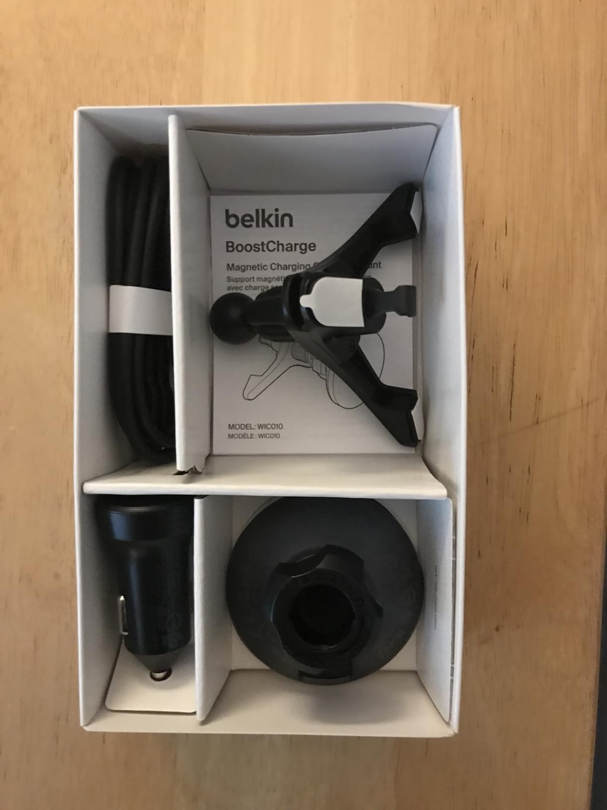 Belkin Wireless Car Charger, Magnetic Car Vent Mount w/ 3.3ft USB C Cable, Qi2 MagSafe Compatible Fast Charging iPhone Charger for iPhone 17, Galaxy S26, Pixel 10, & More - Travel Accessories - Black customer photo 1