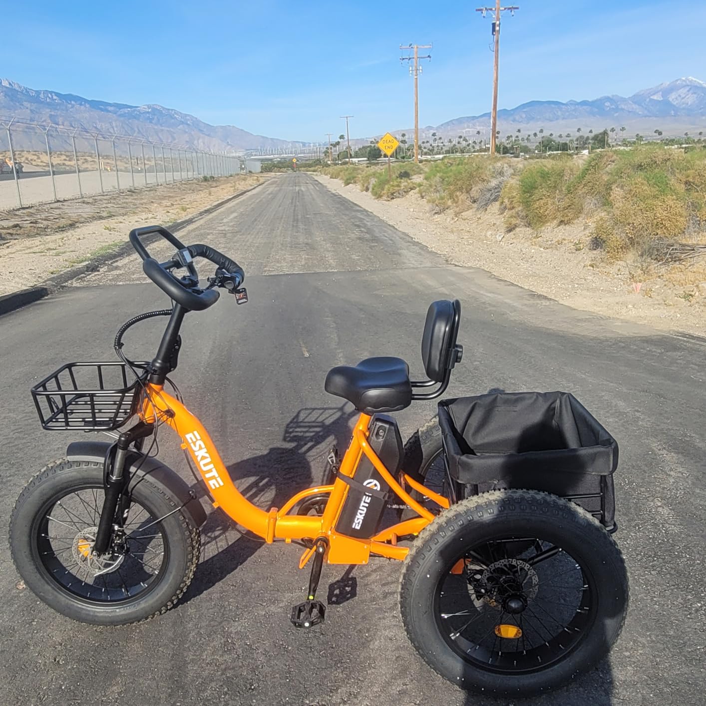 ESKUTE T300 Pro Electric Trike for Adults, 998.4Wh Long-Range Battery, 1200W Peak Motor, 20