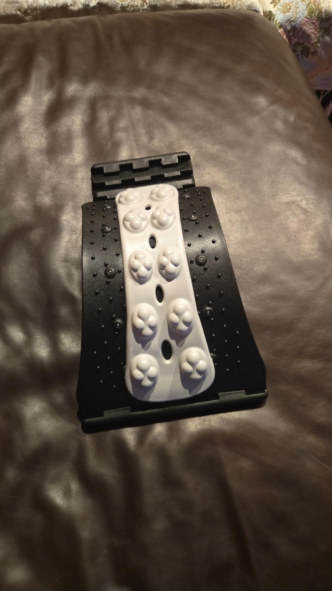 Premium Back Stretcher for Lower Back Pain Relief - 4-Level Adjustable Lumbar Support Board with Soft EVA Massage Strip - Durable & Portable Back Cracker to Release Tension and Reset Your Day (Black) customer photo 1
