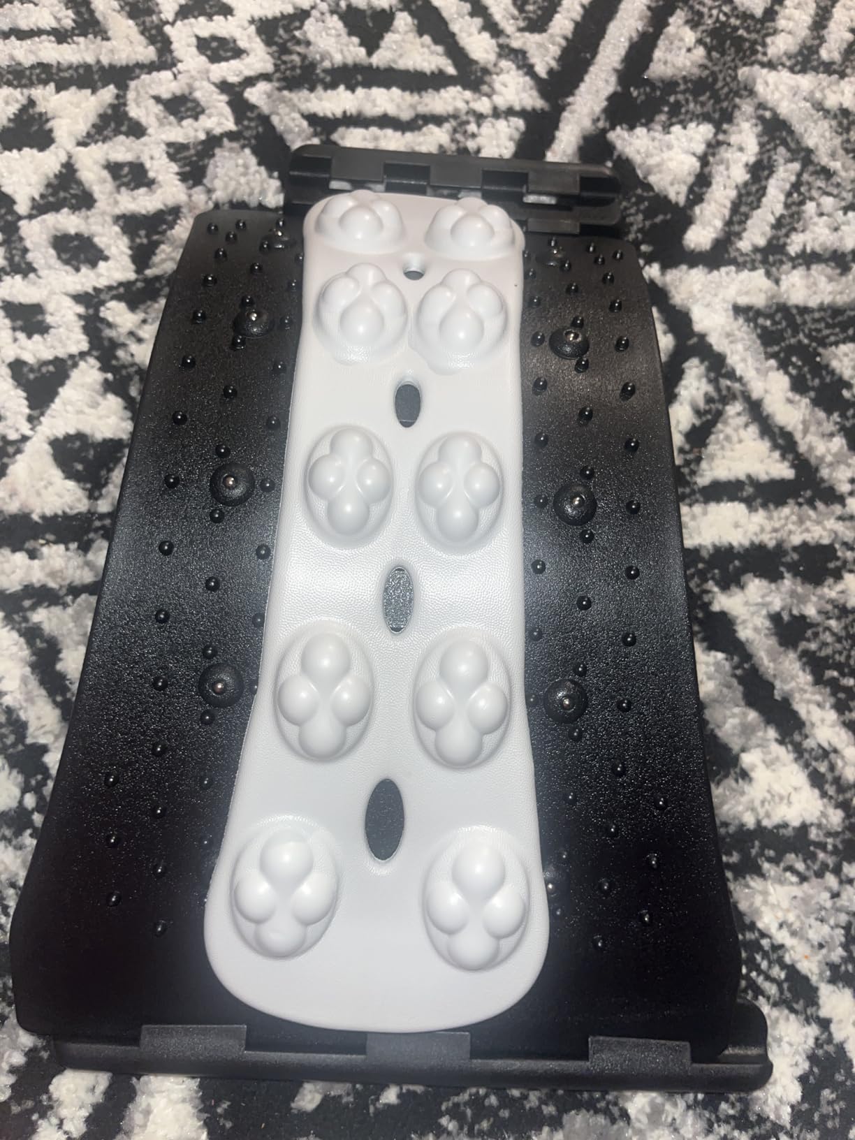Premium Back Stretcher for Lower Back Pain Relief - 4-Level Adjustable Lumbar Support Board with Soft EVA Massage Strip - Durable & Portable Back Cracker to Release Tension and Reset Your Day (Black) customer photo 2