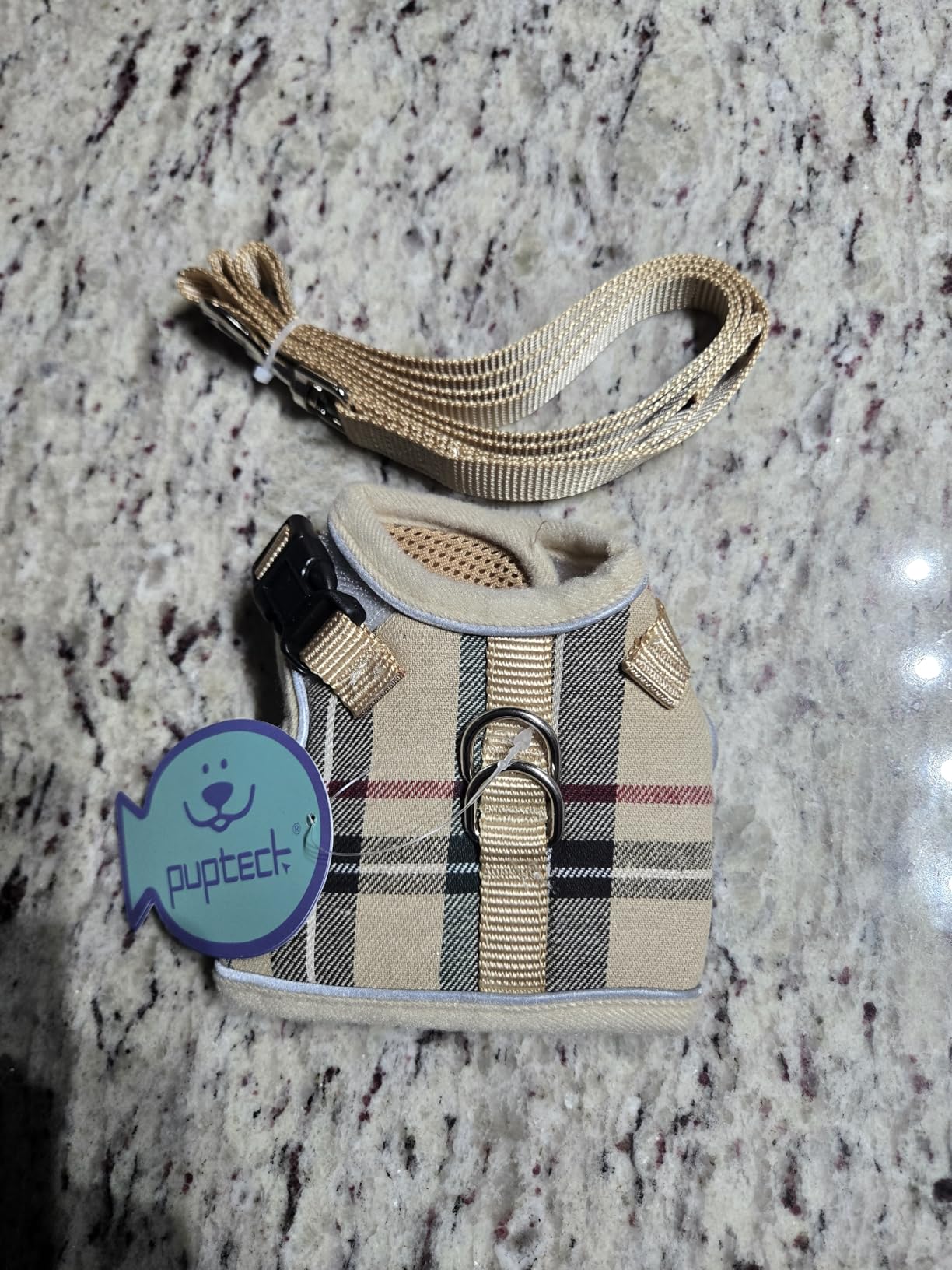 PUPTECK Bunny Rabbit Harness and Leash Set, Escape Proof Adjustable Small Pet Harness, Soft Breathable Mesh Vest Bunny Outfit customer photo 1