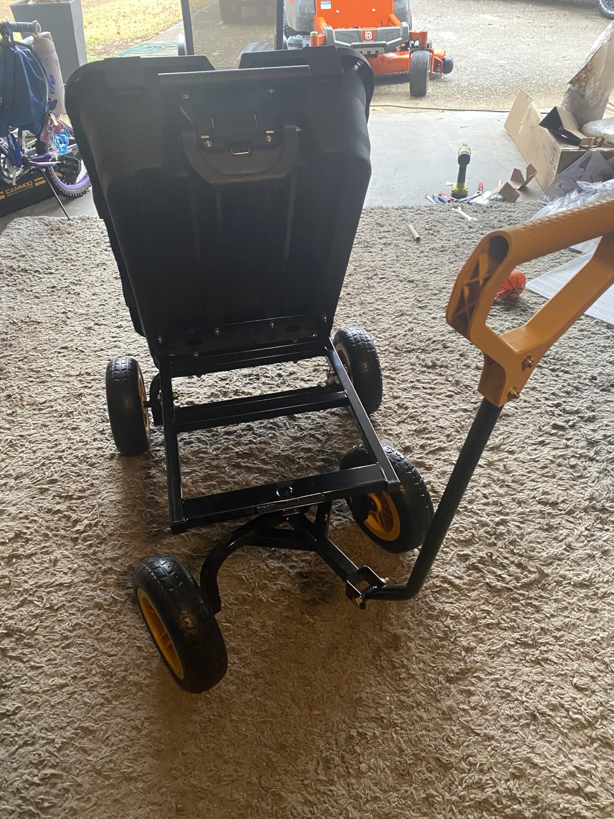 10in NO-FLAT TIRES 900lb Heavy-Duty Garden Dump Cart DIY Expandable Capacity Over 4 Cu.Ft. Utility Wagon with Quick-Release Dumping customer photo 2