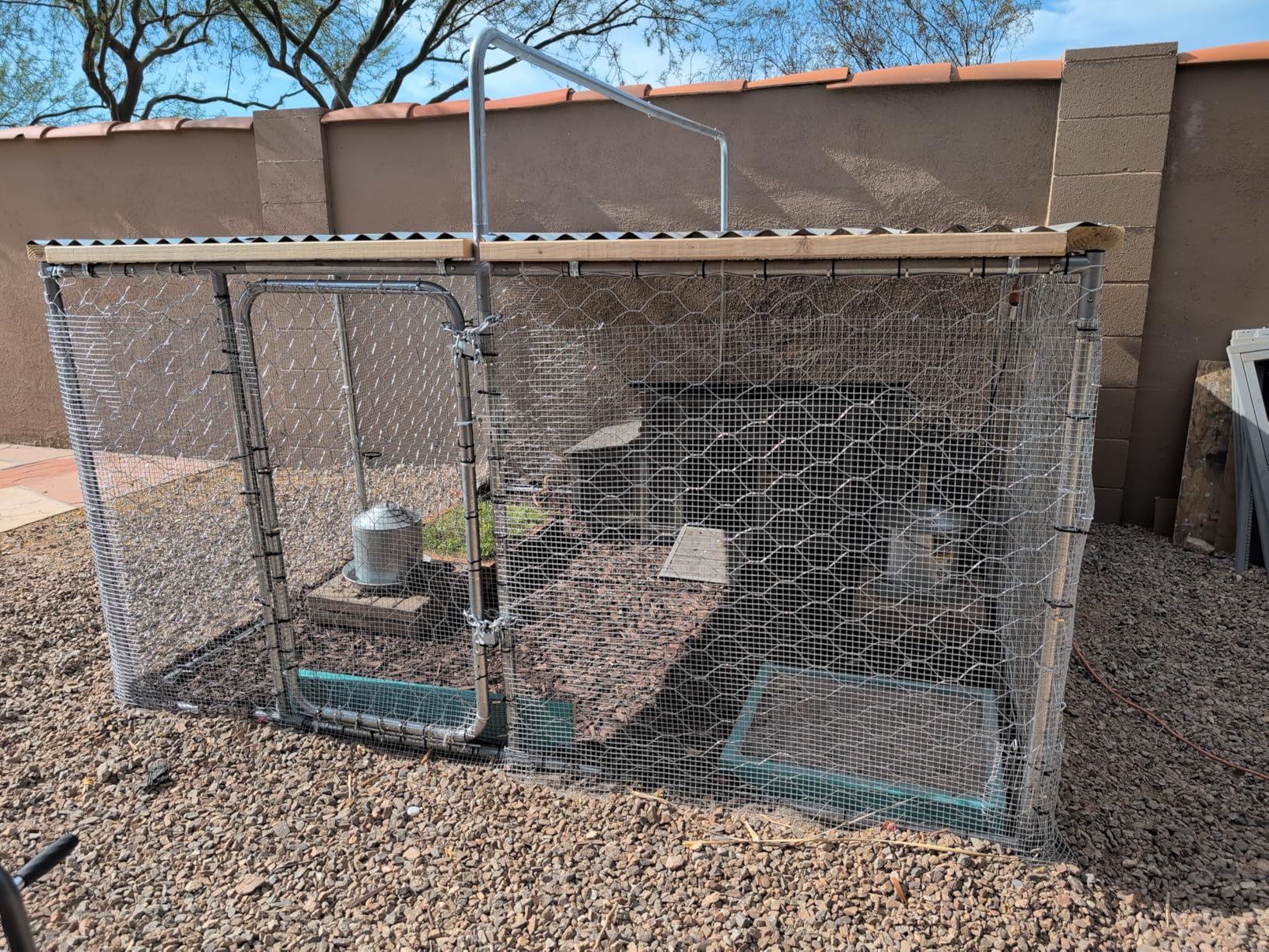 10x10 FT Outdoor Dog Kennel with Waterproof Roof - Heavy Duty Metal Exercise Pen, Weatherproof UV-Resistant Cover & Secure Locking for Large Breed Dogs（124 x 124 x 87IN） customer photo 2