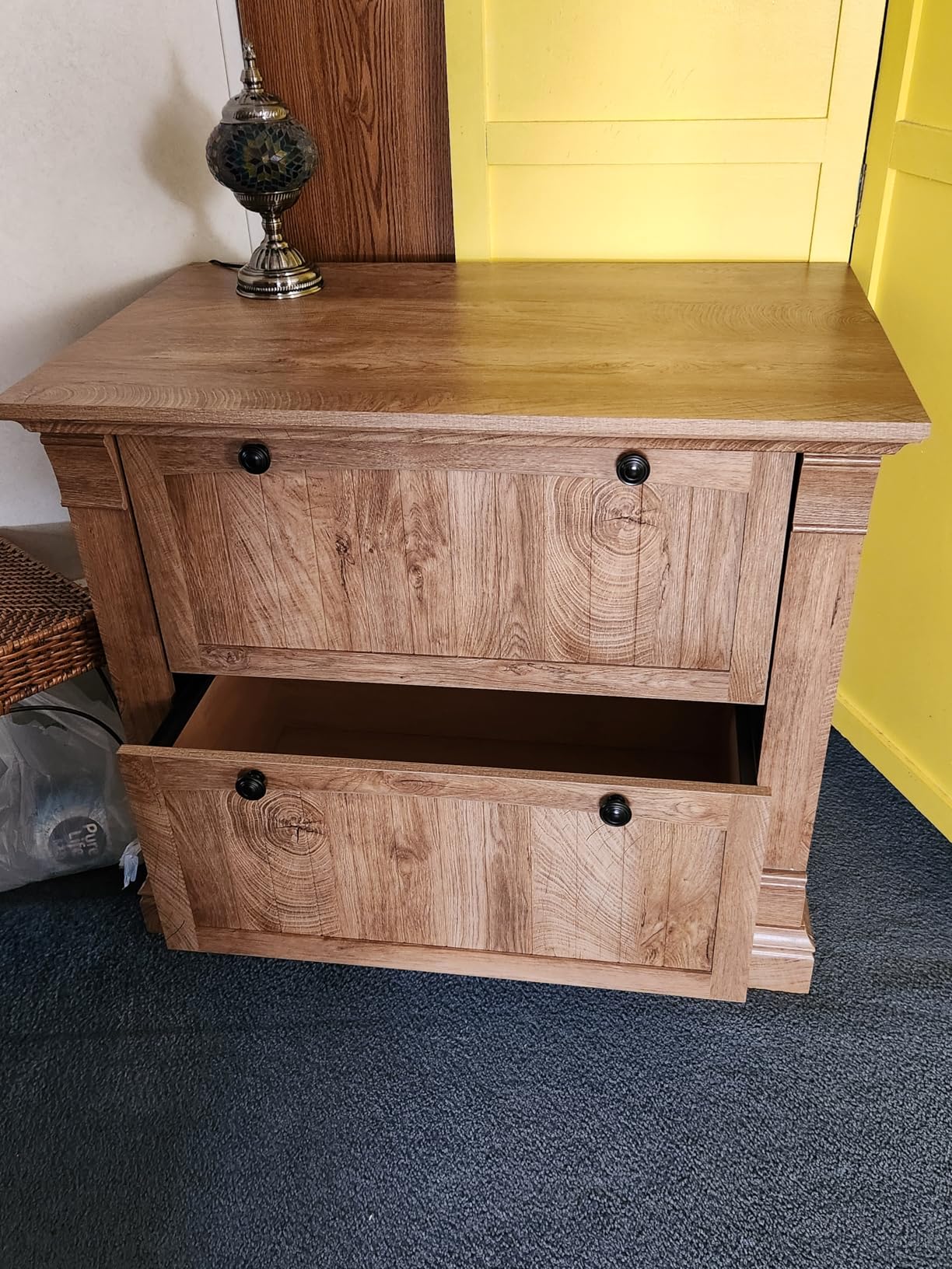 OKD Farmhouse File Cabinet with 2 Drawers, 35.3
