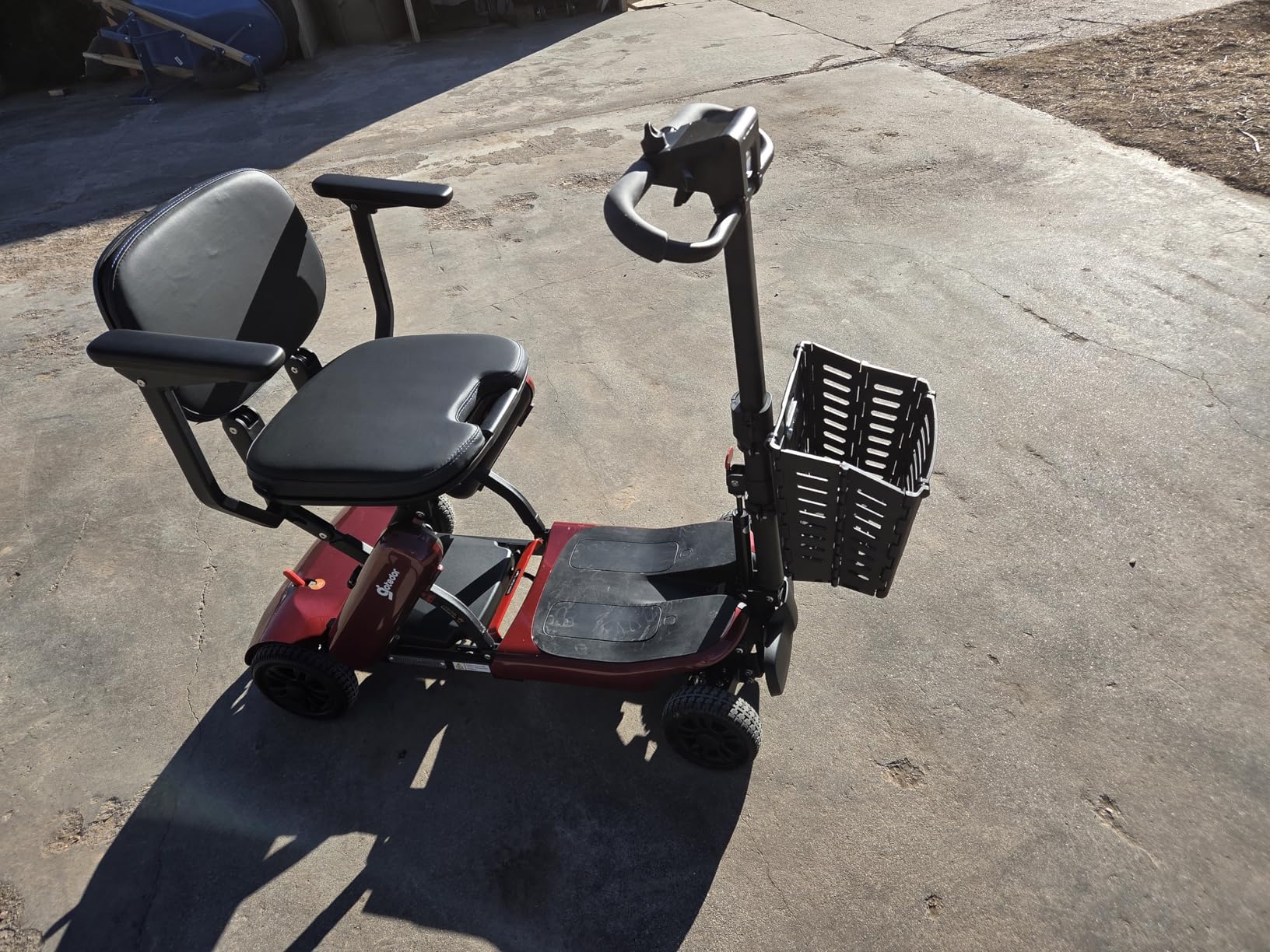 Aotedor Foldable Mobility Scooter for Seniors, 3 Batteries Long Range Safe & Comfortable Lightweight Folding Scooter with Detachable Basket All-Terrain TSA/Cruise & FSA Approved customer photo 1