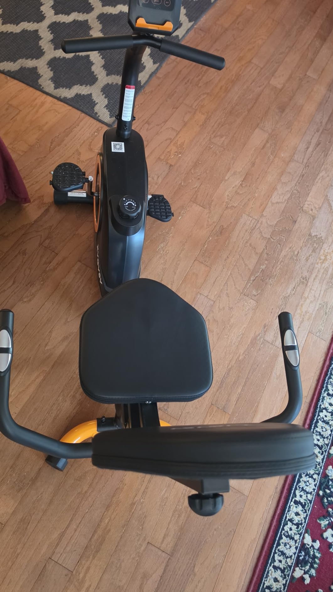 Recumbent Exercise Bike for Home Use, Quiet Recumbent Stationary Bikes for Adults & Seniors, 16-Level Resistance, Adjustable Seat, Supports 400LB, Pulse Sensors & LCD Display customer photo 1