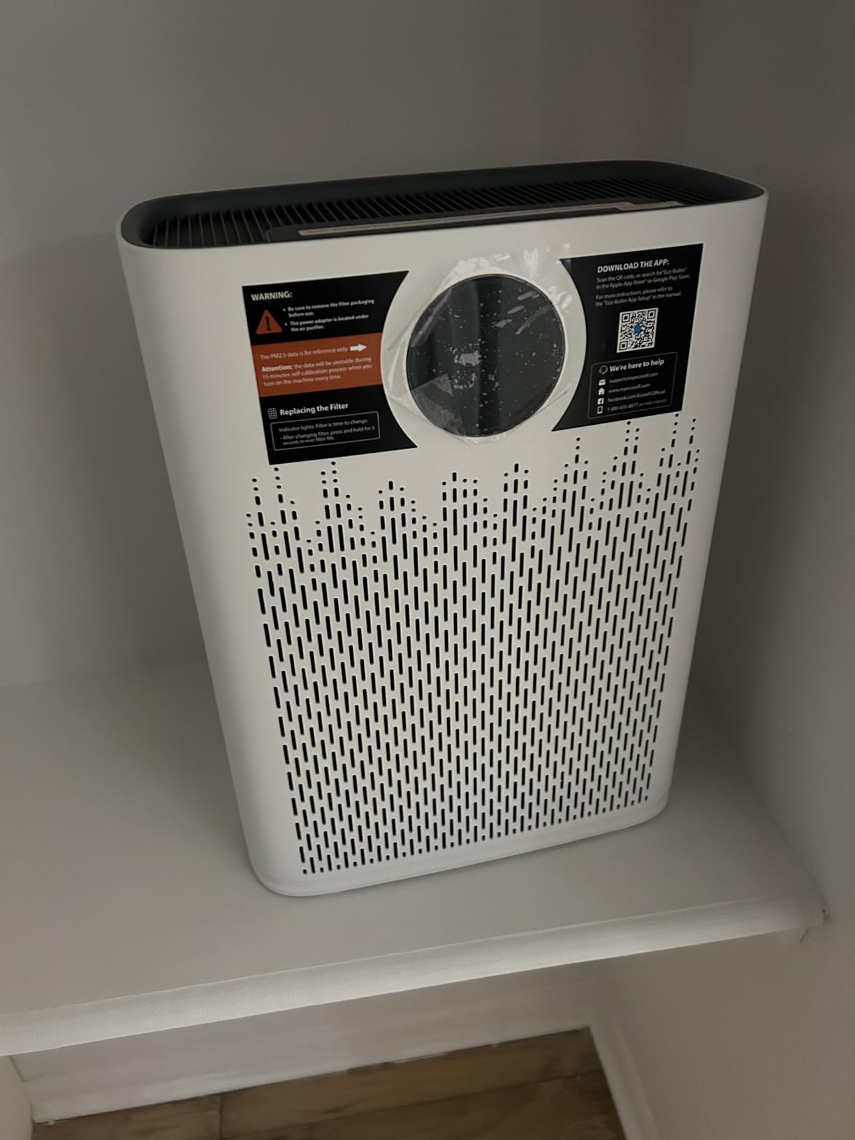 Smart Air Purifier for Home Large Rooms, with WiFi Control, Covers Up to 2400 Ft², Smart Mode, AQI Display, 22dB Sleep Mode & Aromatherapy with 2X-Power Filtration, HAP603WF, White customer photo 1