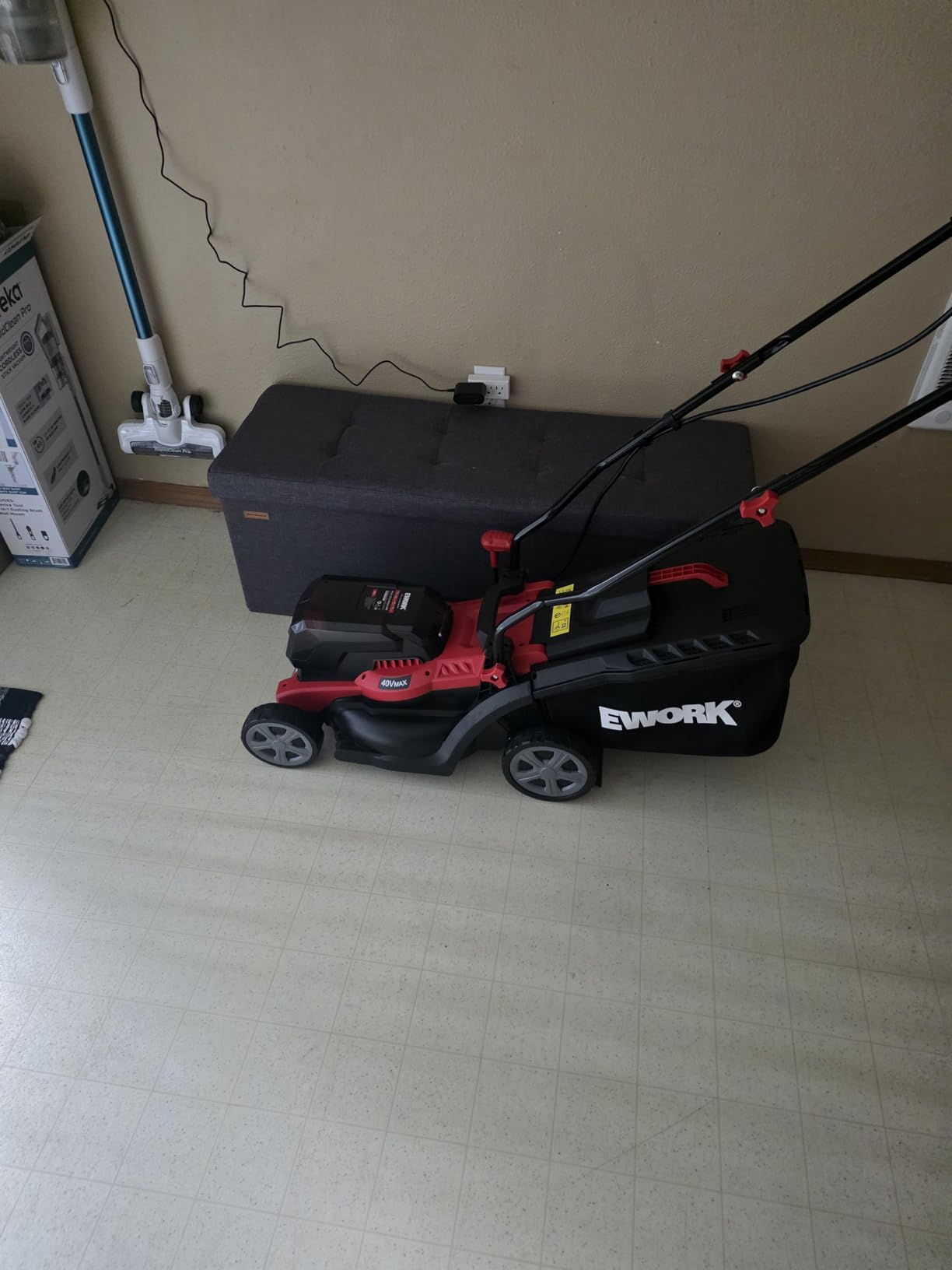 EWORK 40V Electric Lawn Mower Cordless, 14