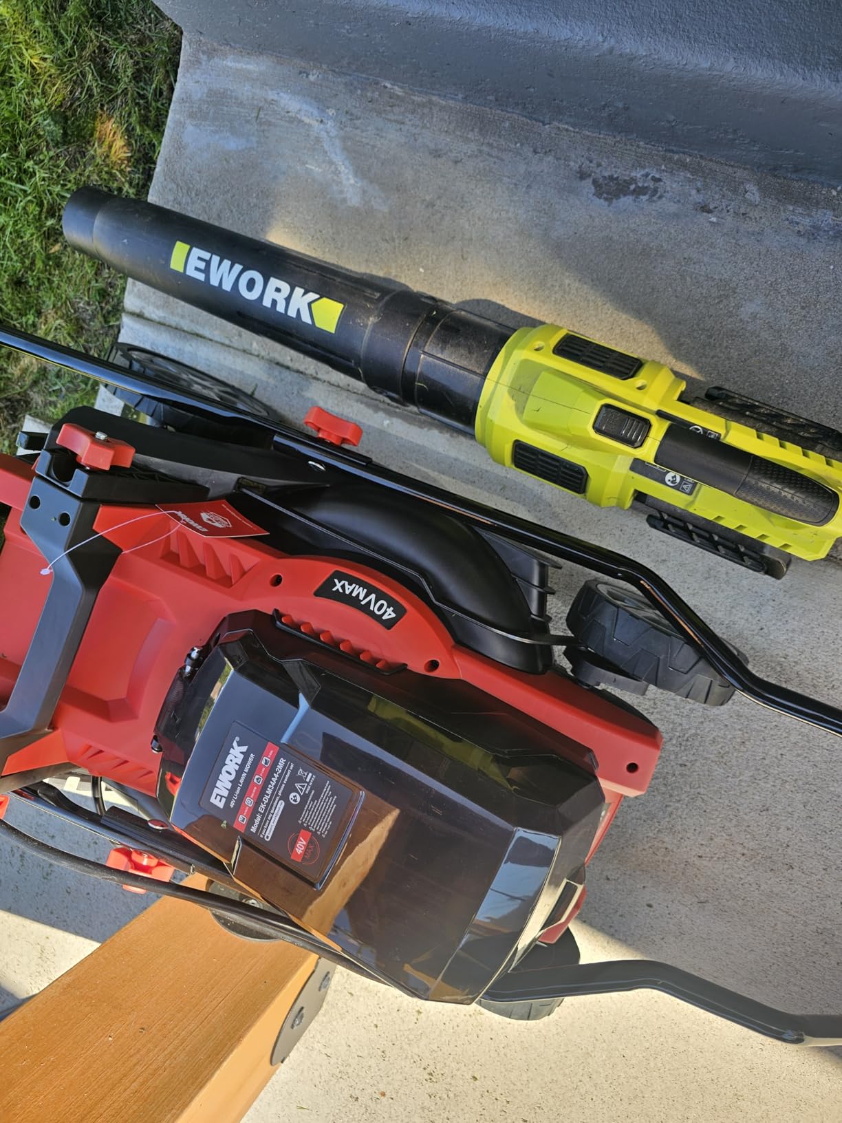 EWORK 40V Electric Lawn Mower Cordless, 14
