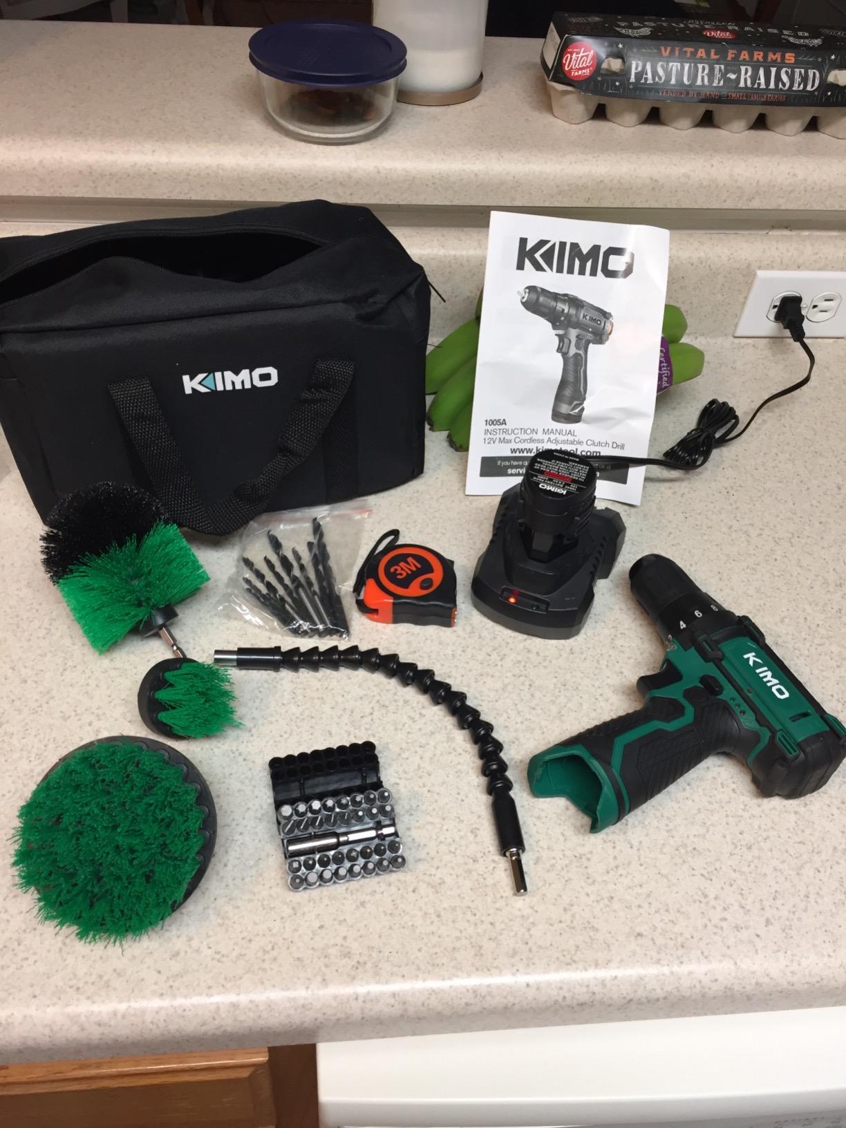 KIMO Impact Wrench 1/2 Cordless, 1200N.m (900ft-lbs), 4000RPM, 9-Piece Drill & Driver Set, 4 Sockets Impact Drill for Car Tires, Safety Lock, Variable Modes, 4000mAh Battery Power Smart Impact Wrench customer photo 2