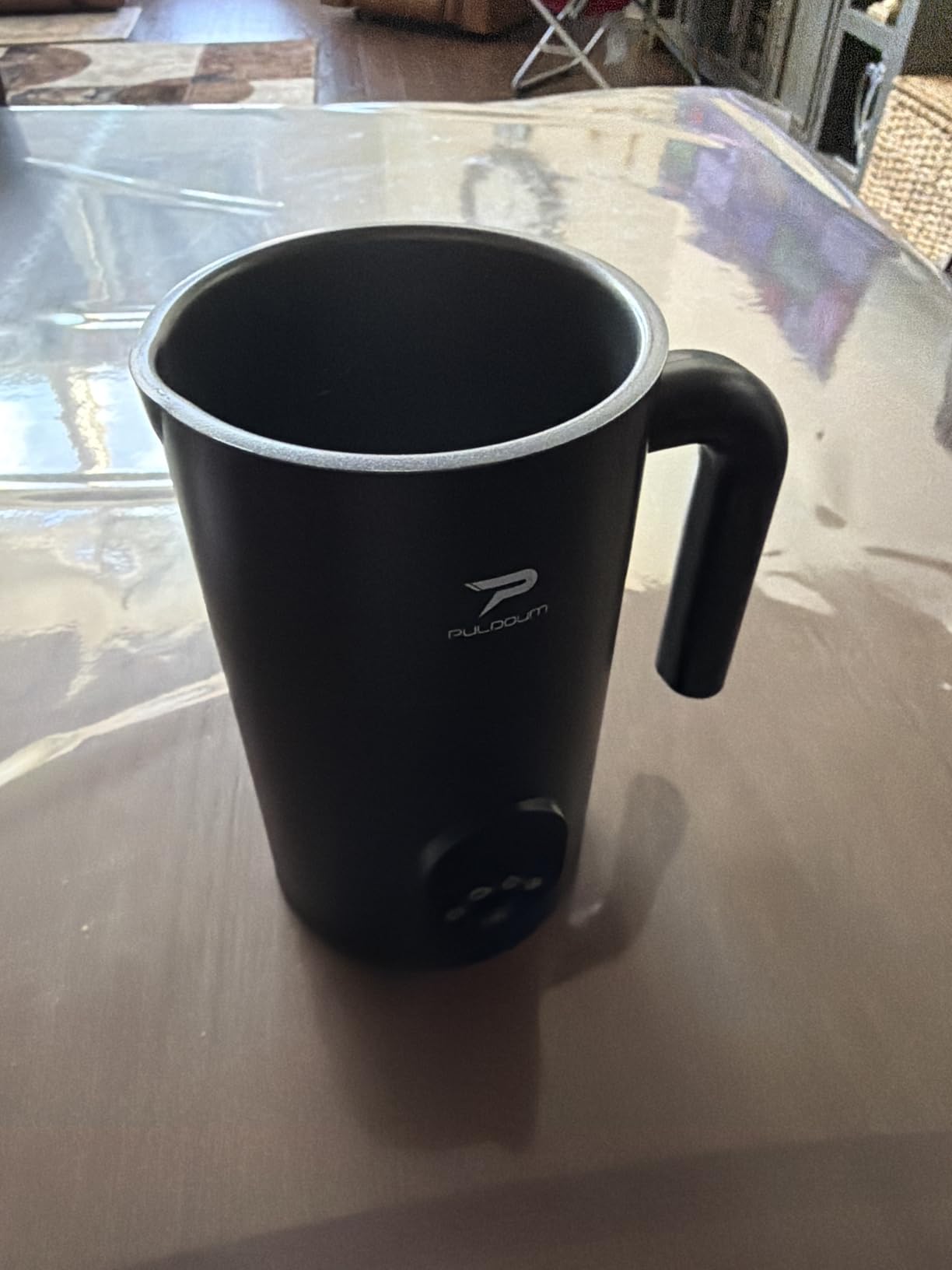 Milk Frother and Steamer 4 in 1 Automatic Coffee Steamer Frother, 11.8OZ / 350ML Warm and Cold Foam Frother for Coffee,Latte, Cappuccino, Macchiato, Hot Chocolate (Black) customer photo 1