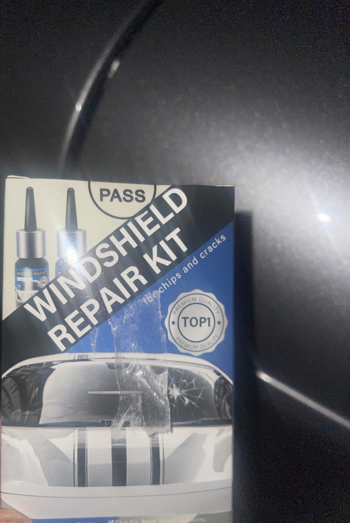 Windshield Chip Repair Kit，Car Windshield Crack Repair Kit for Glass Repair，Cracked Windshield Repair Kit for Chips and Cracks，Rock Chip Repair Kit Windshield for Glass Repair Liquid for Cracks. customer photo 1