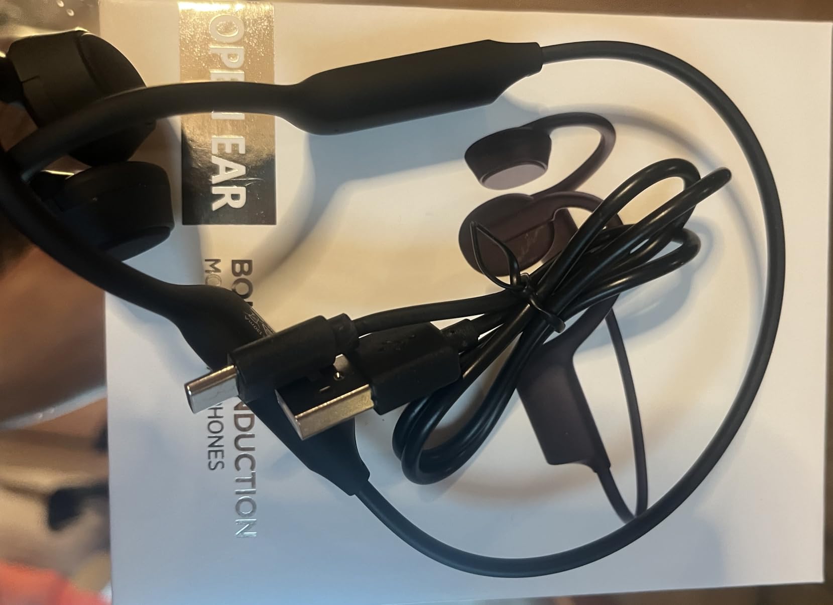 Bone Conduction Headphones, Wireless Bluetooth Open-Ear Sports Headphones with Mic, Type-C Quick Charging Long Battery Life, Upgrade Waterproof Earphones for Running, Walking, Cycling, Workout, Gift customer photo 2